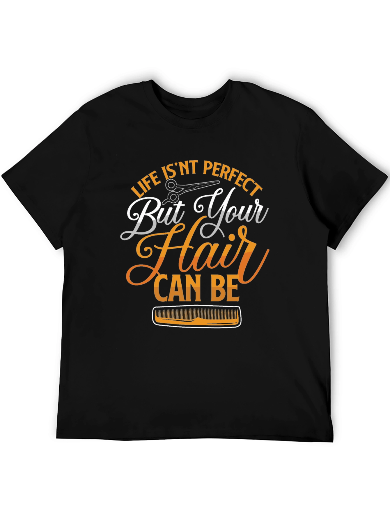 Black Life Isn't Perfect Hair Stylist T-Shirt view 5