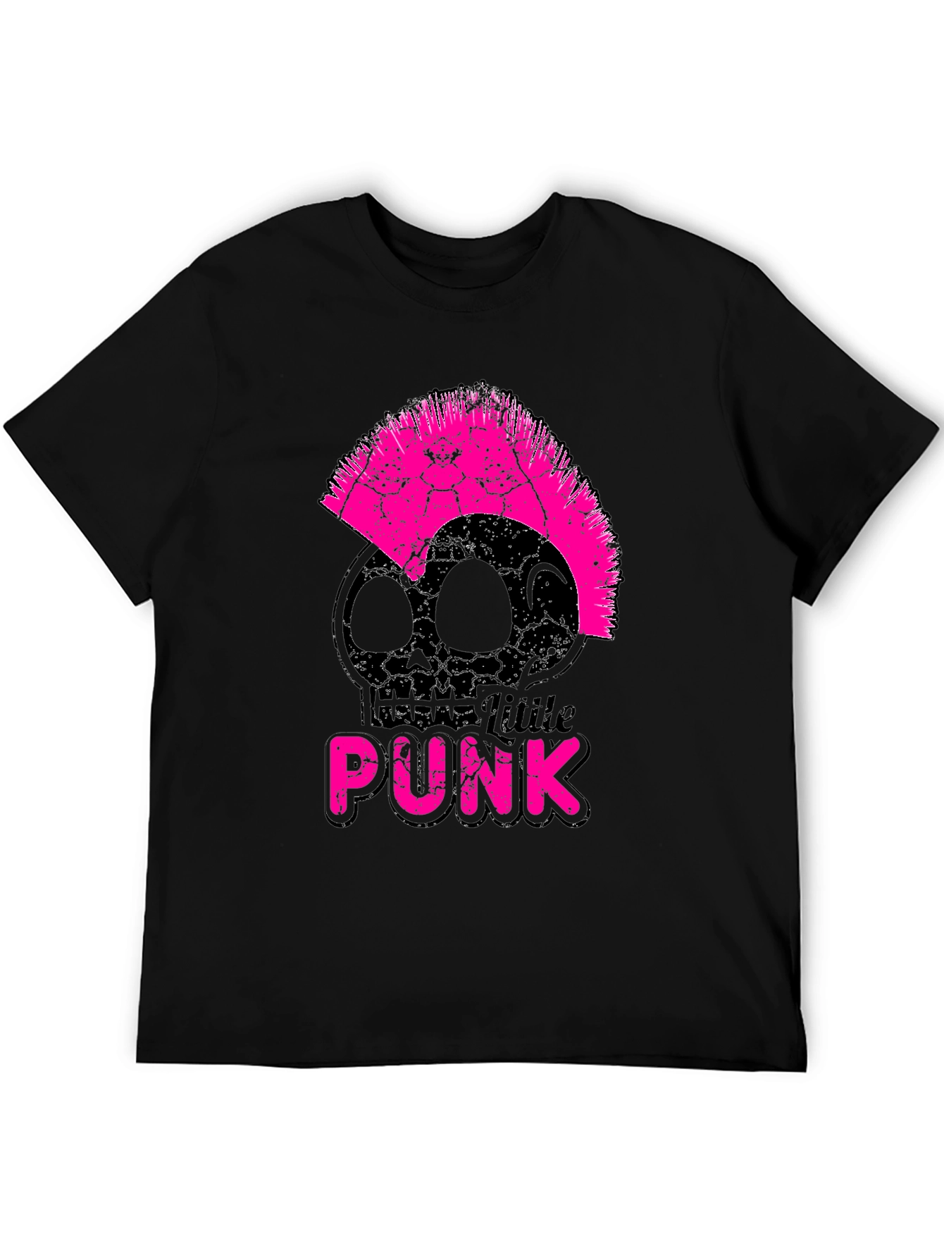 Black Little Punk Skull T-Shirt view 5