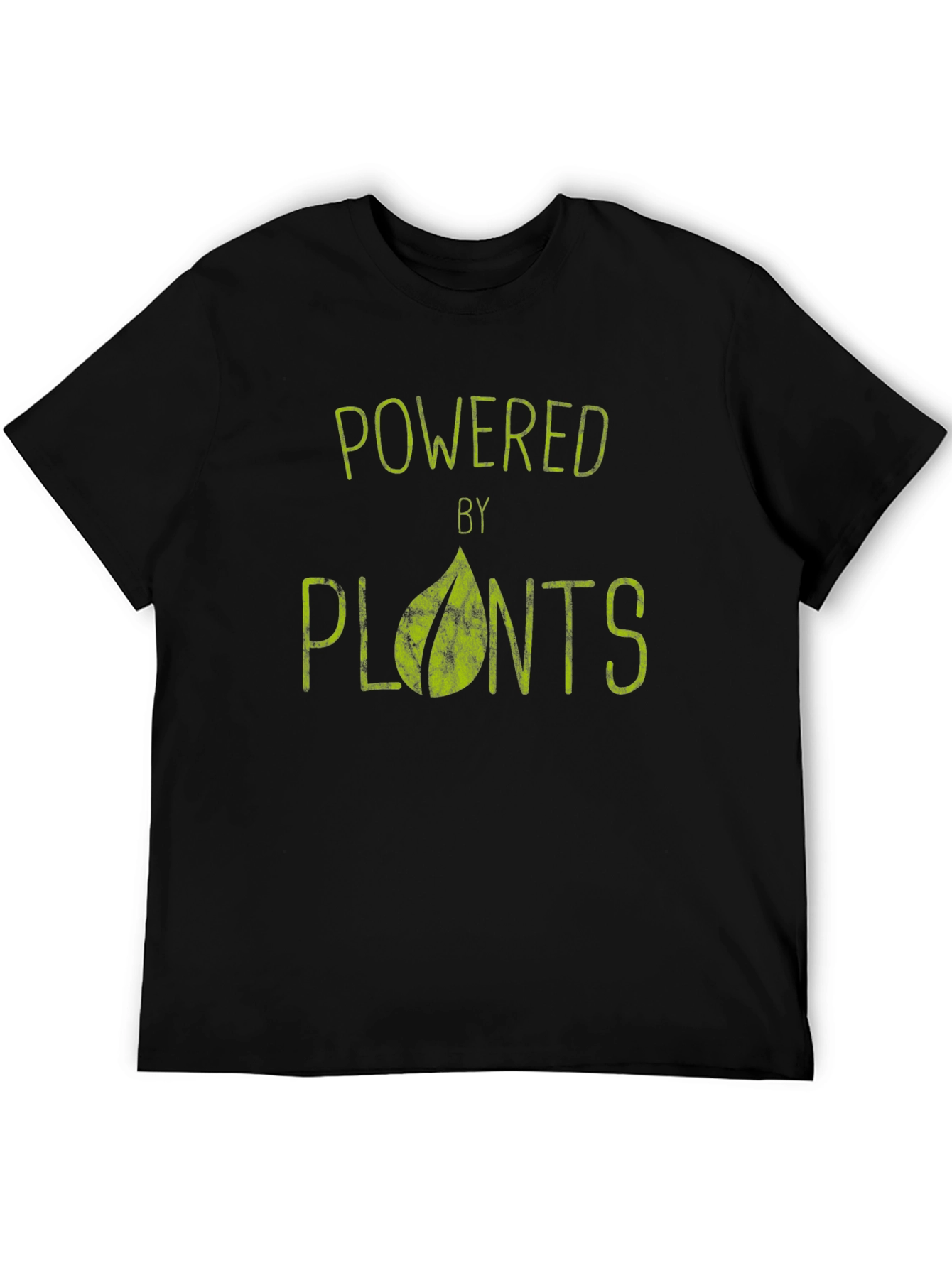 Black Powered by Plants Vegan T-Shirt view 5