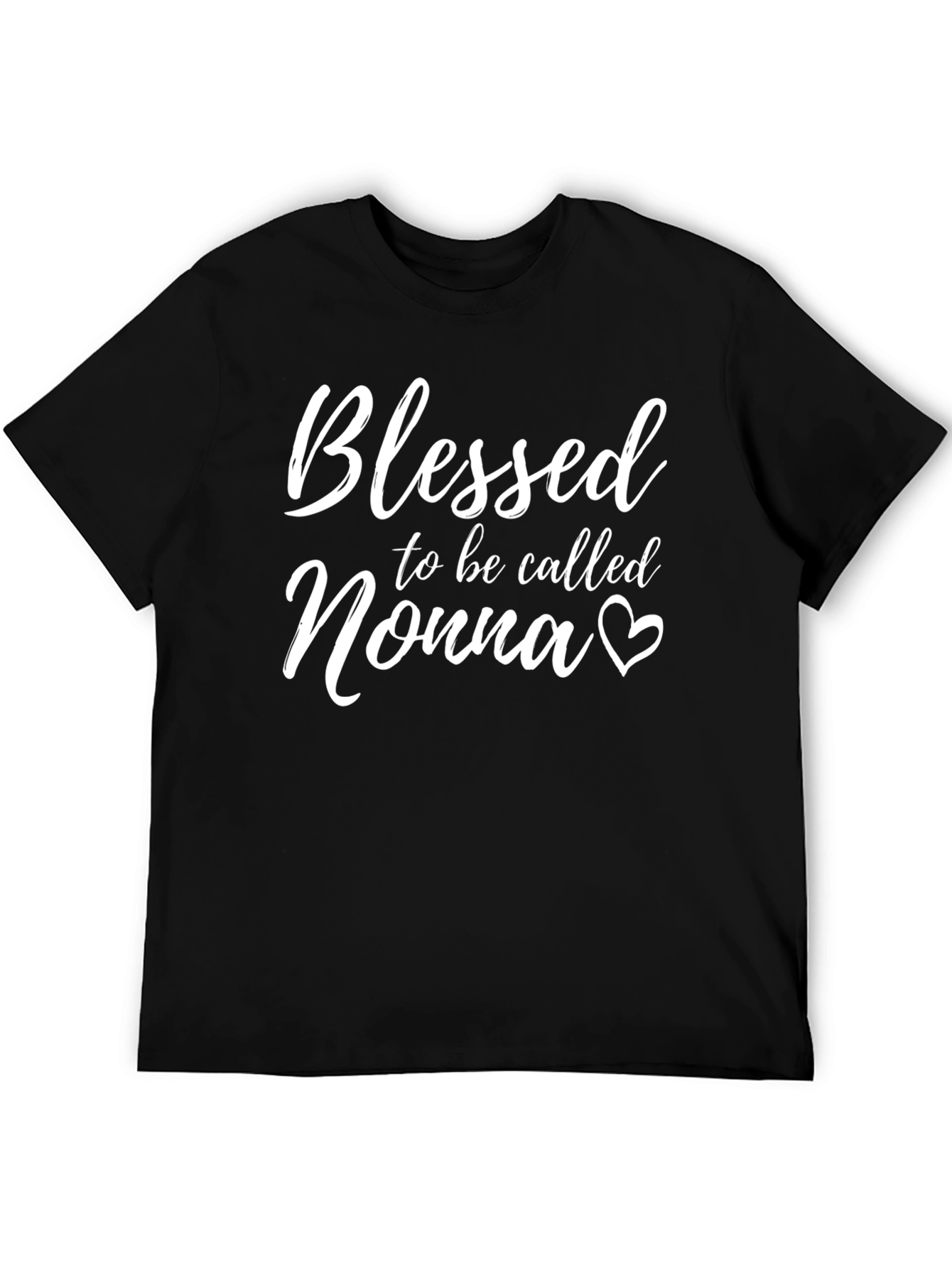 Black Blessed Nonna T-Shirt - Cute Grandmother Tee view 5
