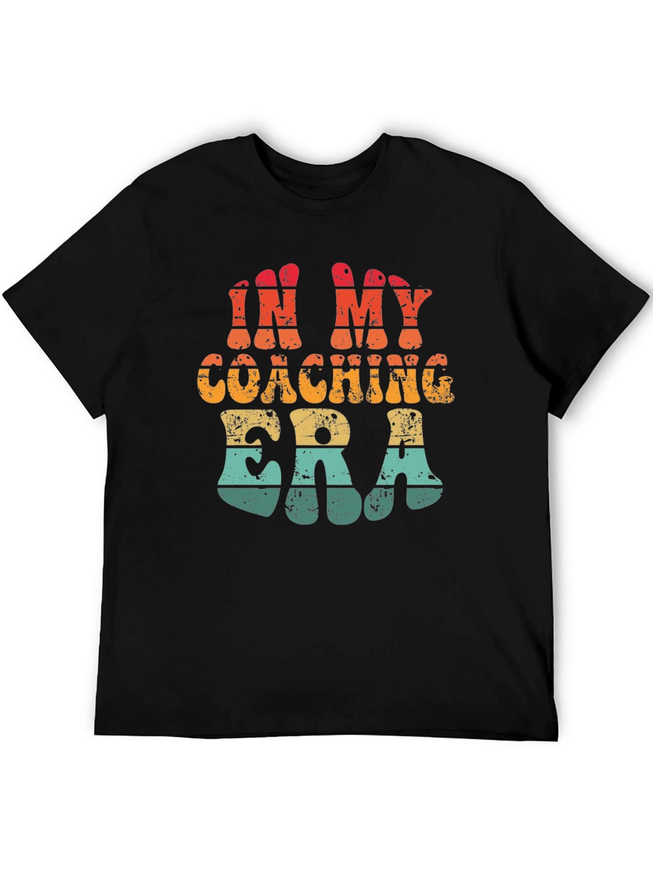 Black In My Coaching Era Retro Graphic T-Shirt view 5