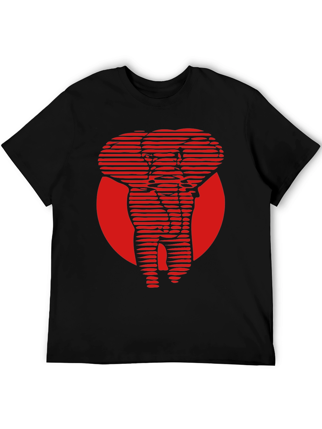 Black Red Elephant Graphic Tee - Cool Stylish Design view 5