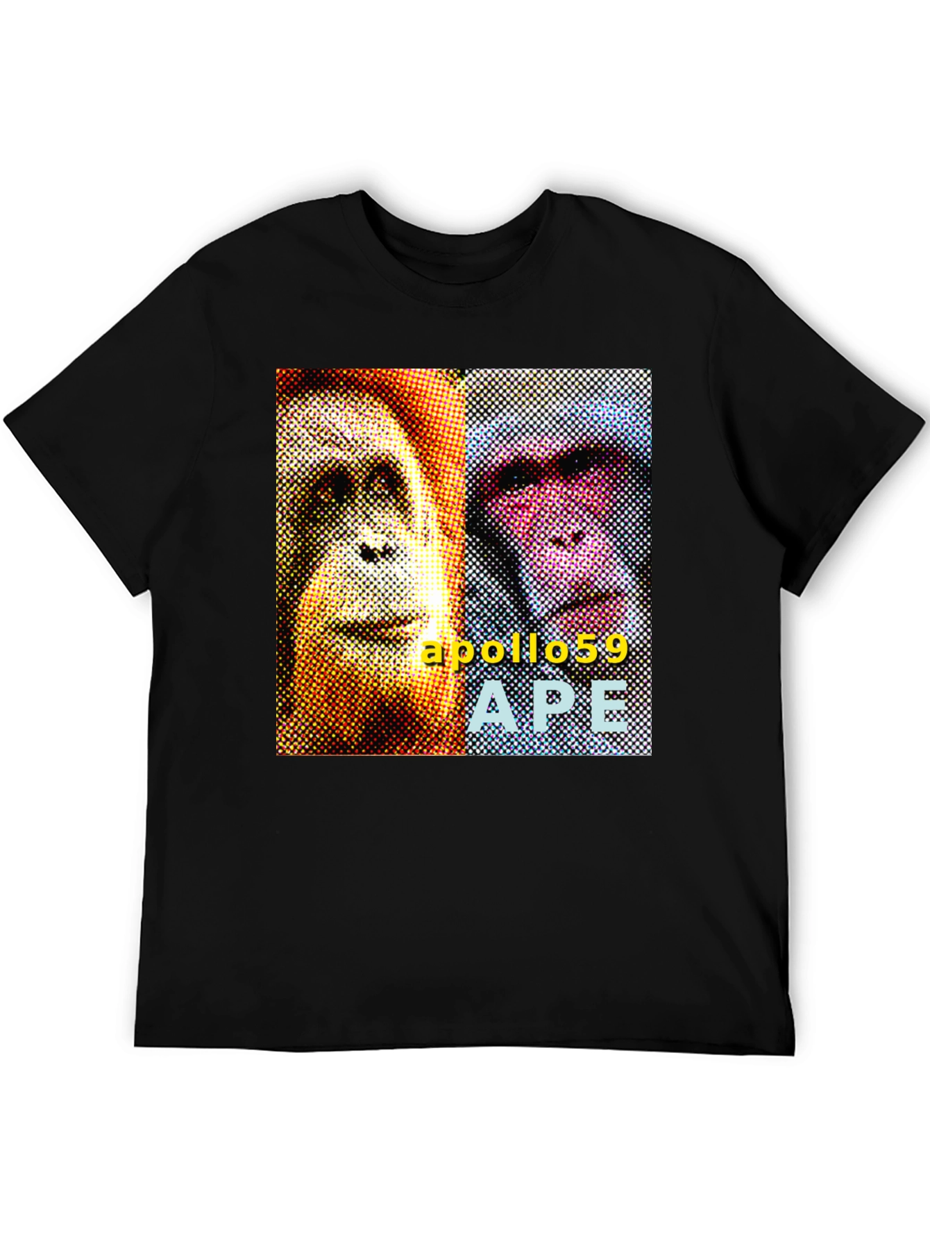 Black Apollo59 APE Graphic T-Shirt - Black view 5
