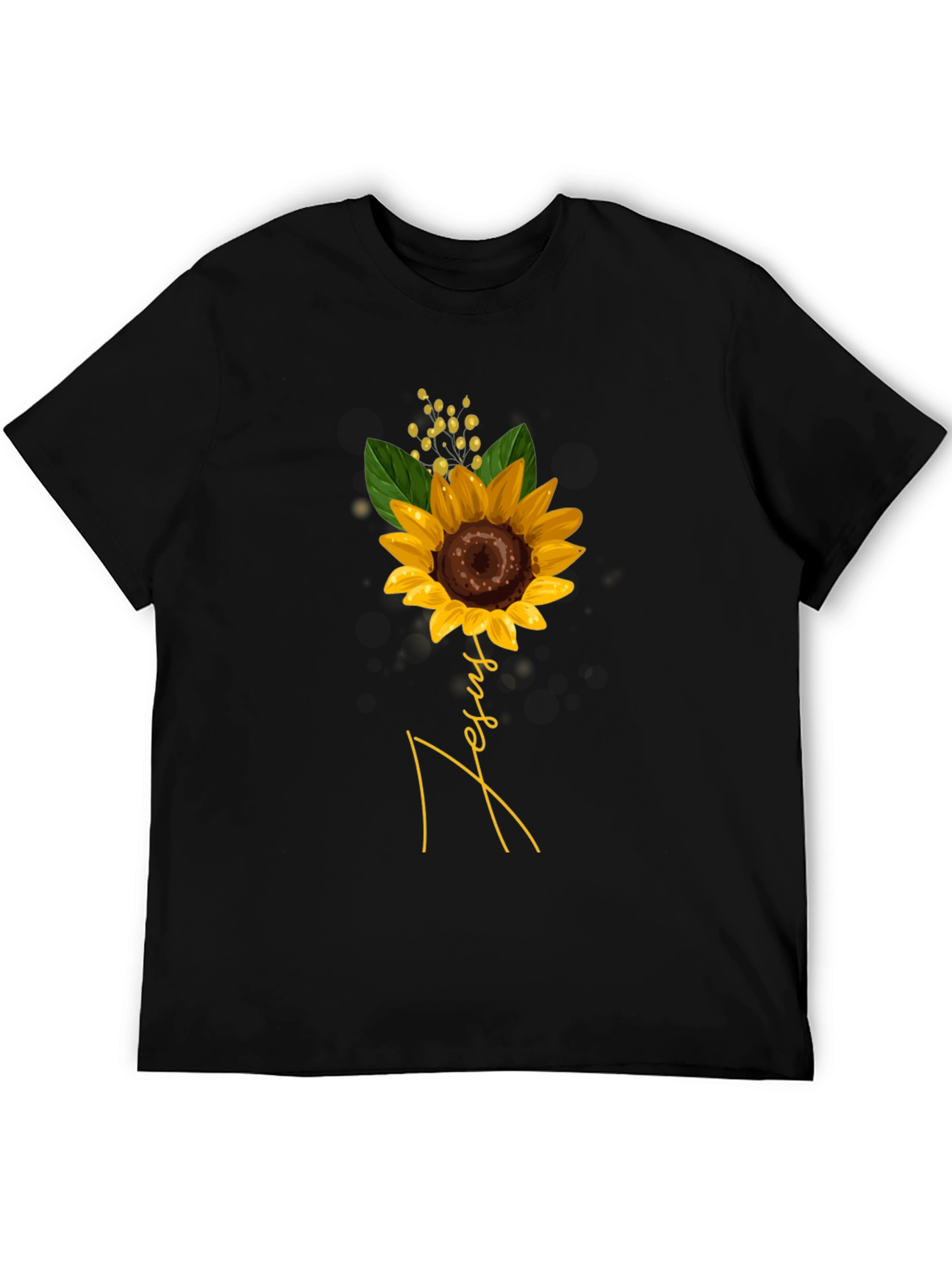 Black Jesus Sunflower Graphic T-Shirt view 5