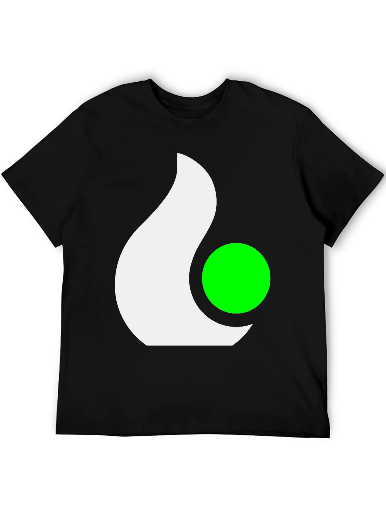 Black Abstract Graphic Tee - Casual Black T-Shirt view 5
