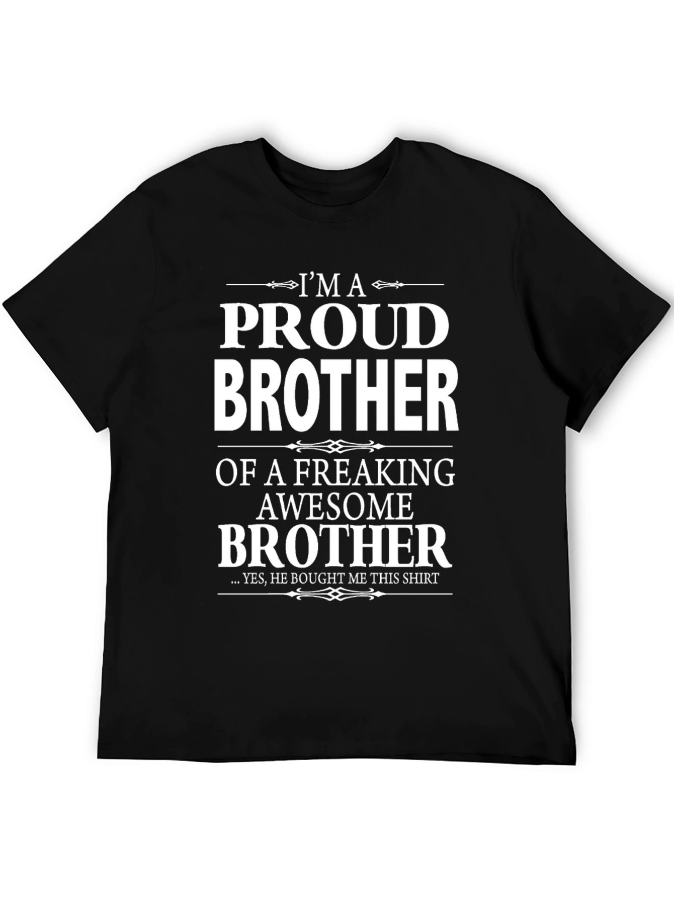 Black Proud Brother Graphic T-Shirt view 5