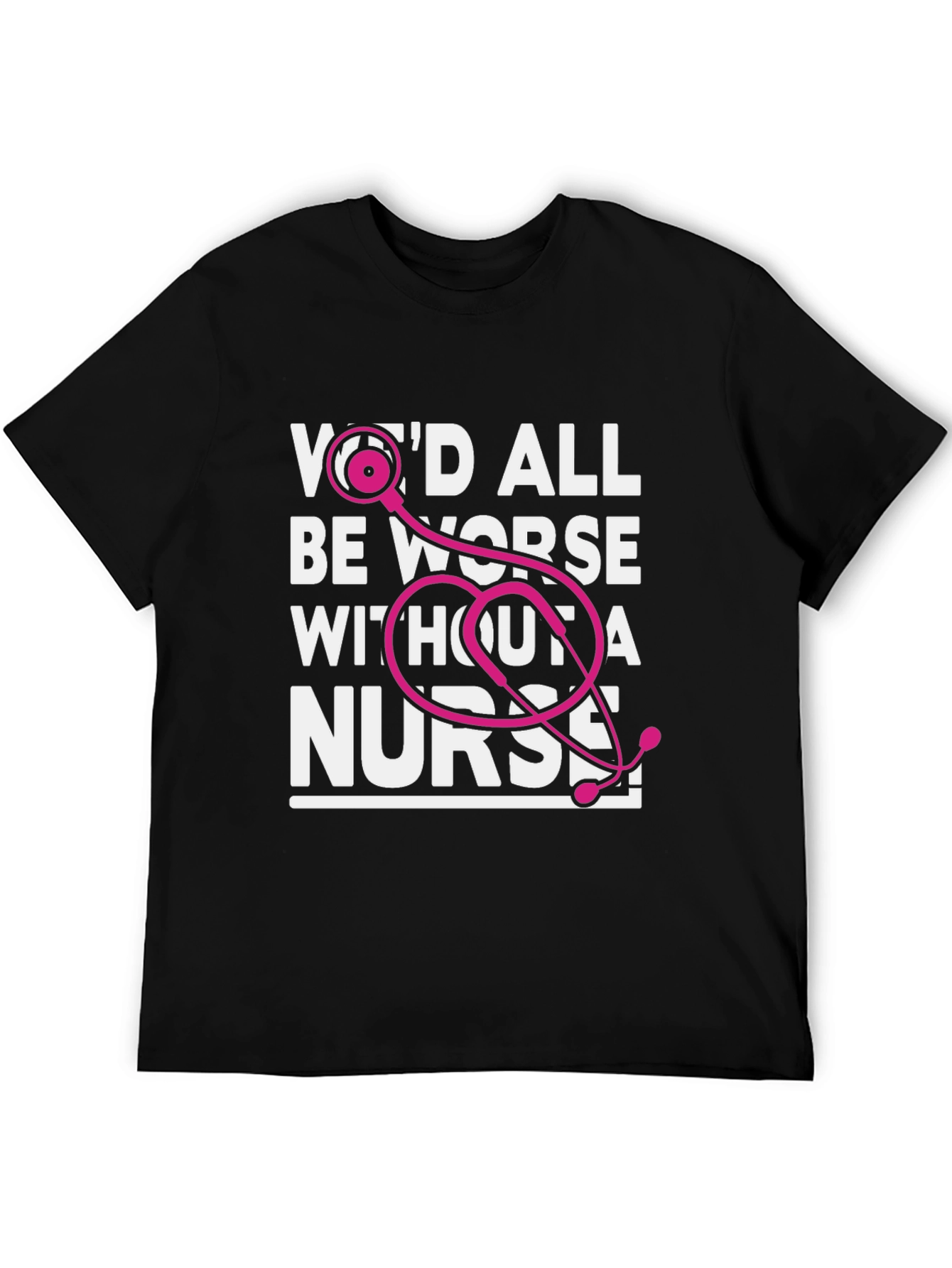 Black Nurse Appreciation Graphic T-Shirt view 5