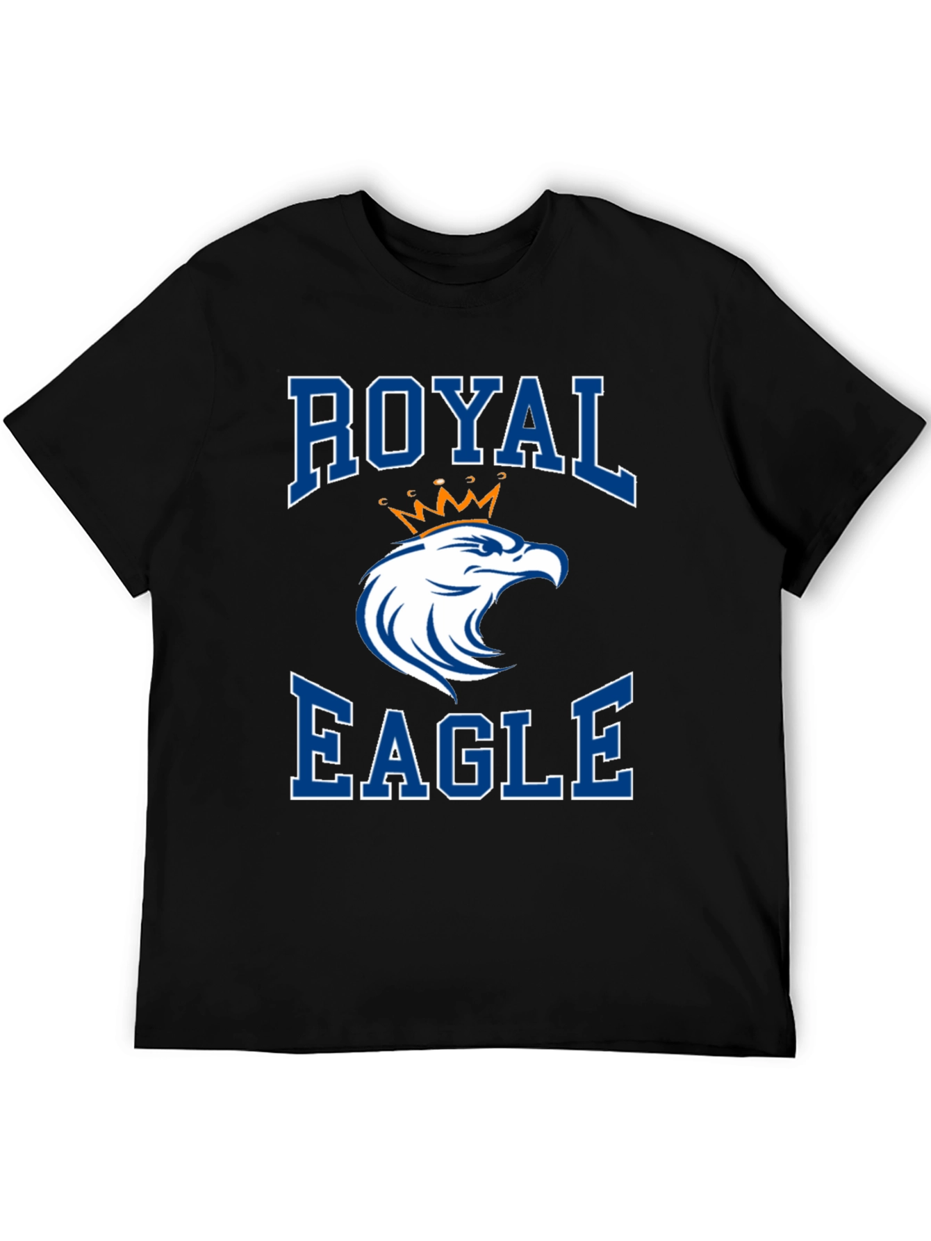 Royal Eagle Graphic Tee - Black Cotton Blend - 5