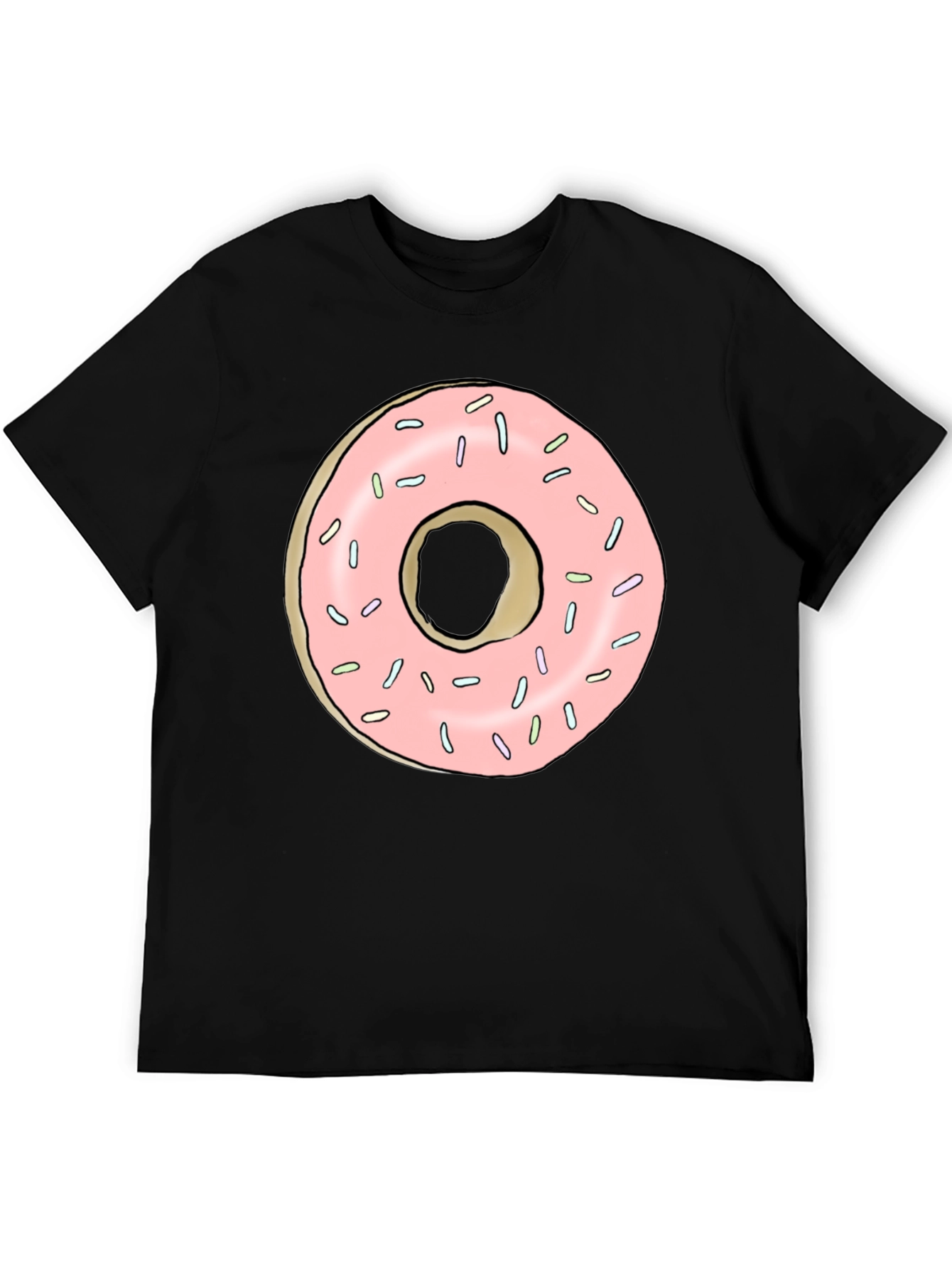 Black Donut Graphic Black T-Shirt view 5