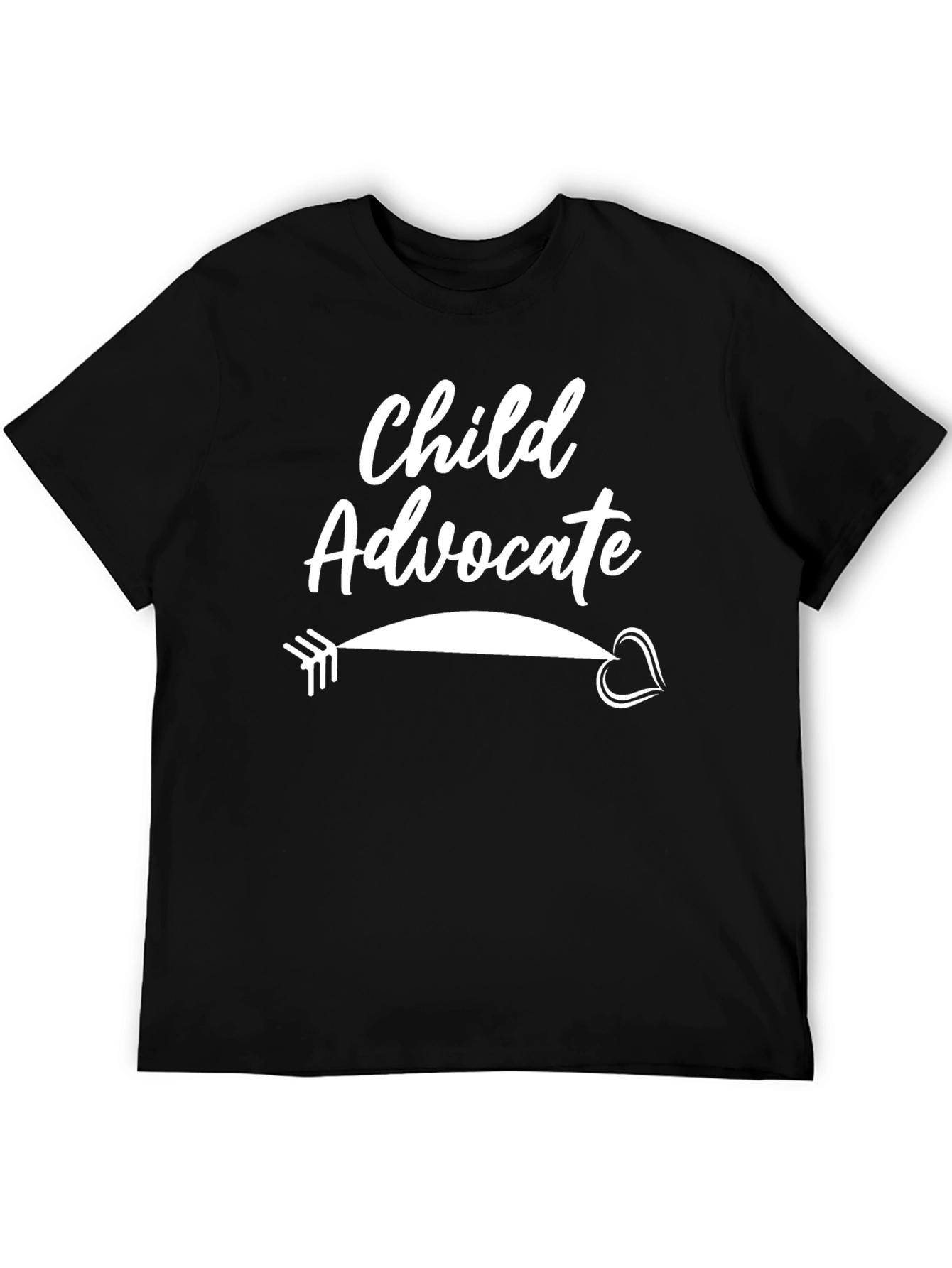 Black Child Advocate Arrow Heart Tee - Unisex Black Shirt view 5