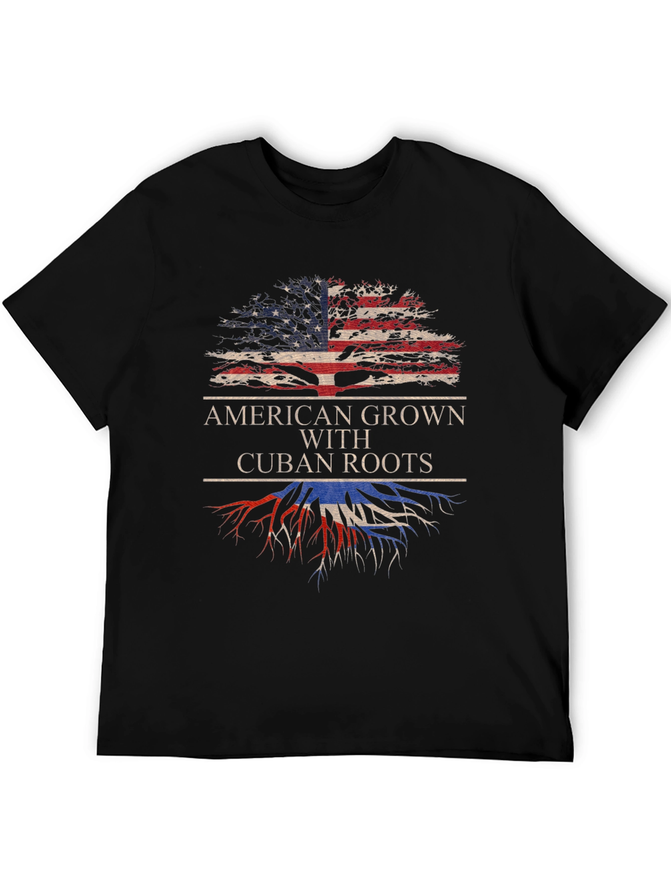 Black American Grown with Cuban Roots T-Shirt view 5