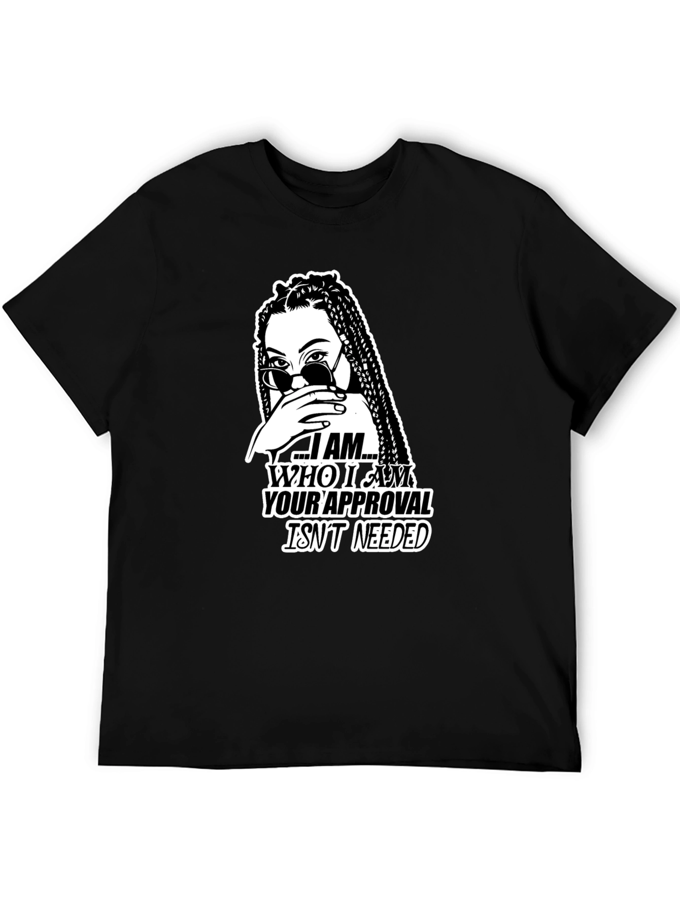 Black I Am Who I Am Graphic Tee view 5