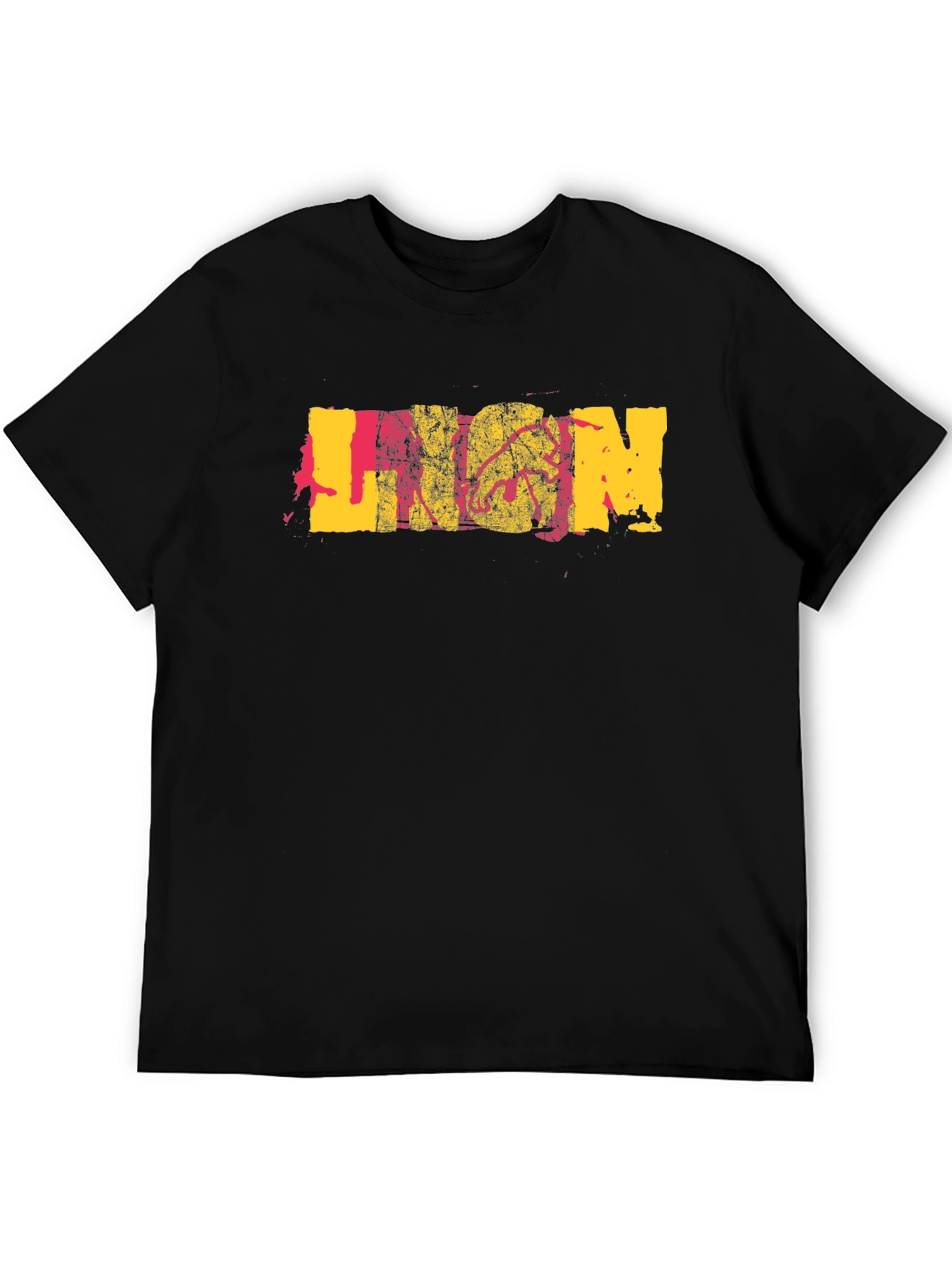 Black Lion Graphic Print Black Cotton T-Shirt view 5