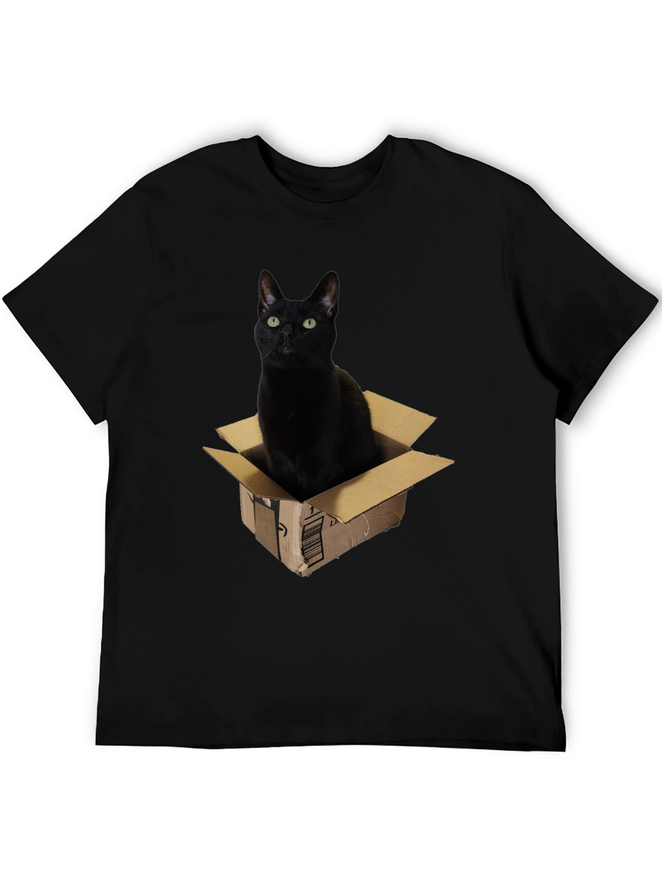 Black Black Cat in Box Graphic T-Shirt view 5