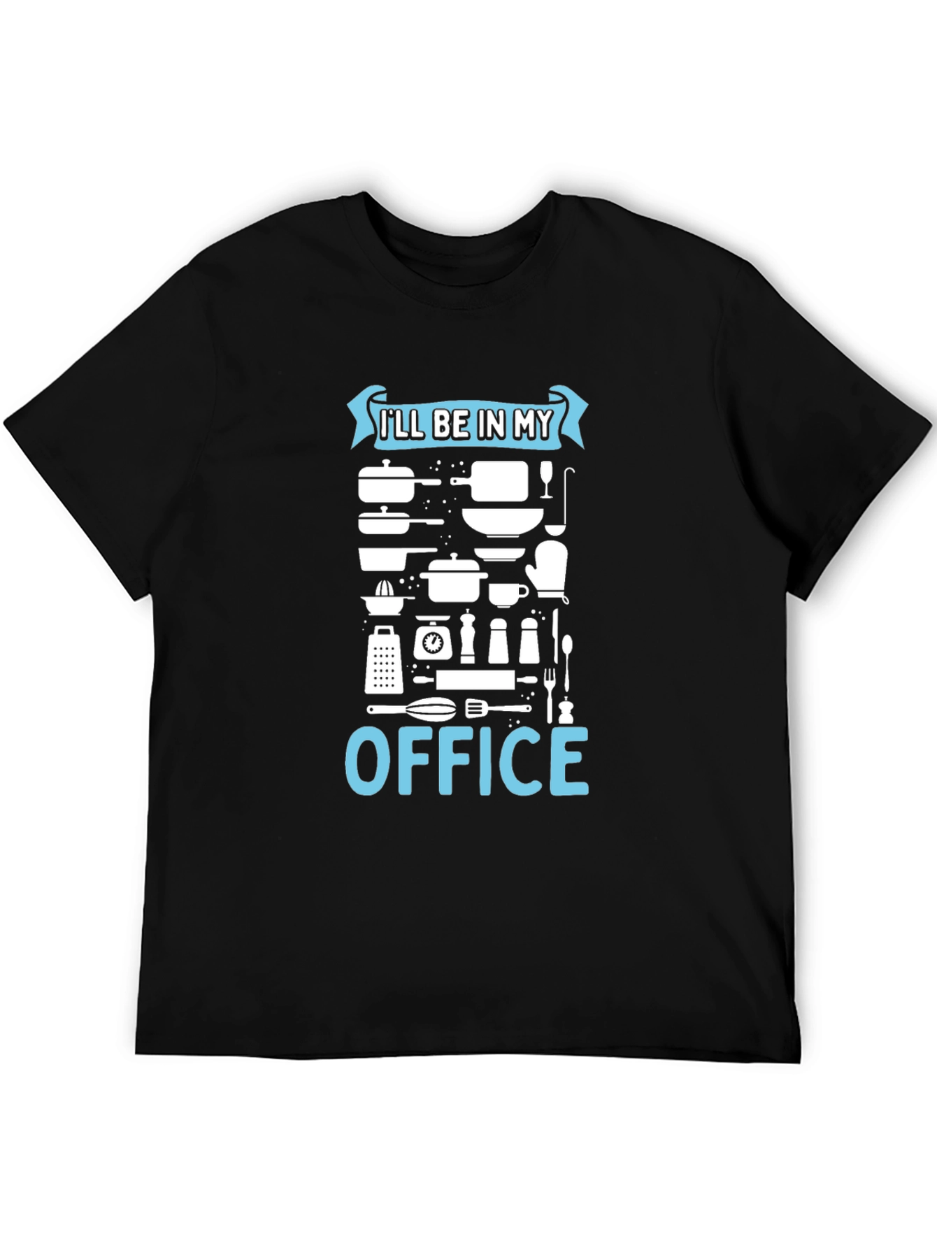 Black Chef's Office T-Shirt - Culinary Humor view 5