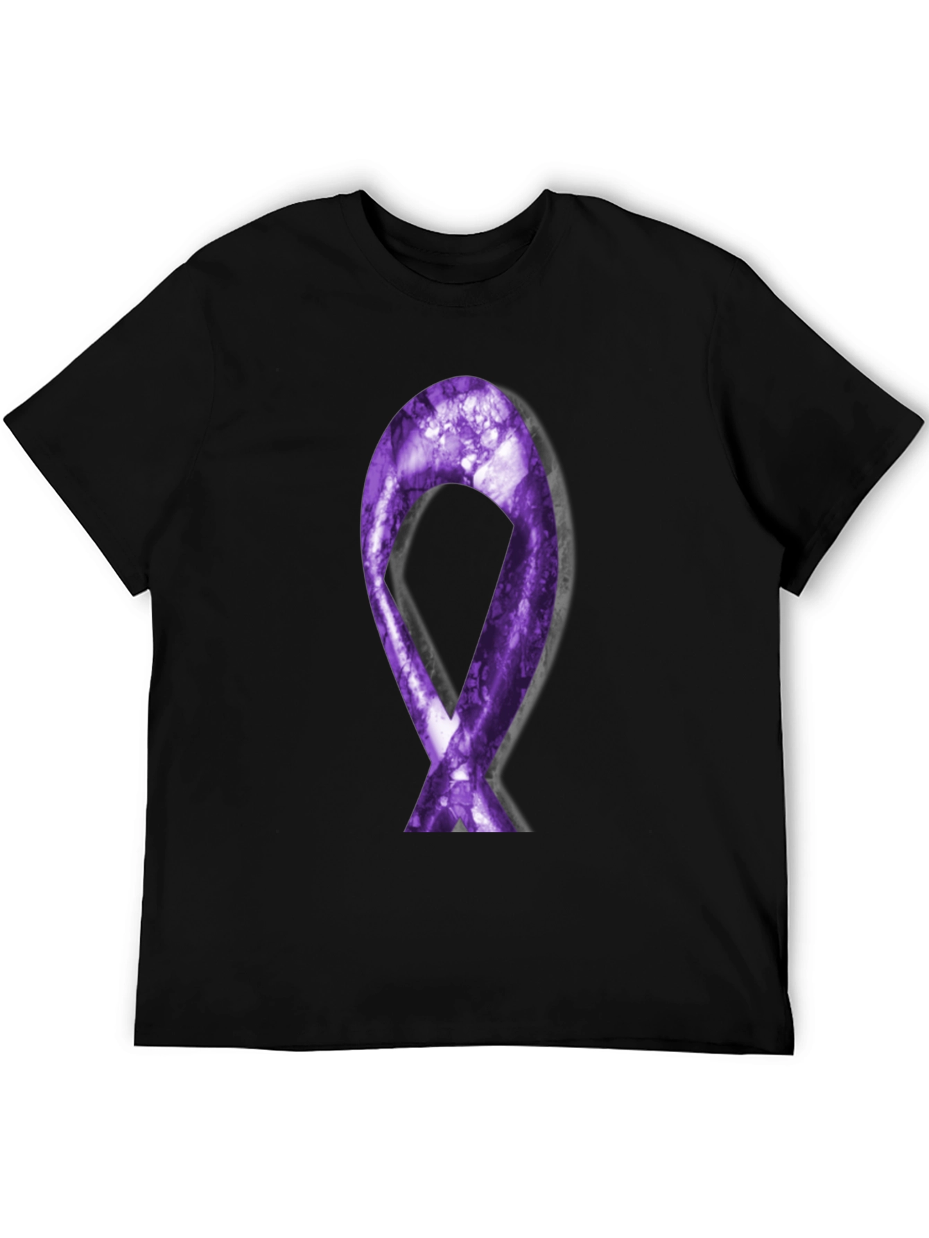 Purple Ribbon Graphic Tee - Support Cause - 5
