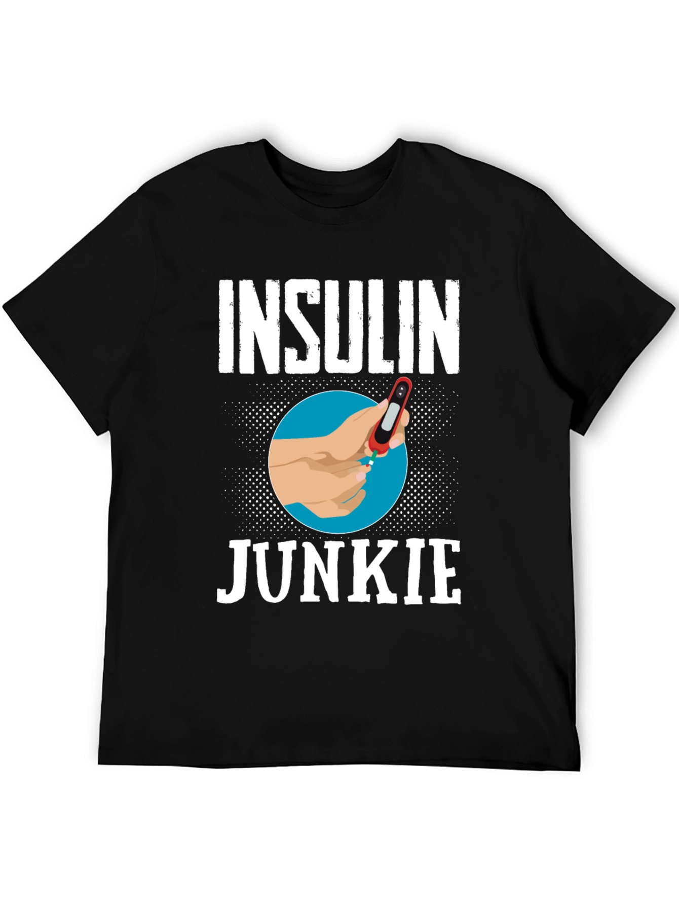 Black Insulin Junkie Graphic Tee view 5
