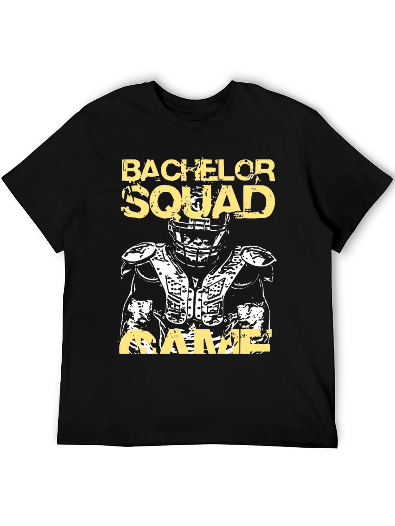 Black Bachelor Squad Football Game T-Shirt view 5