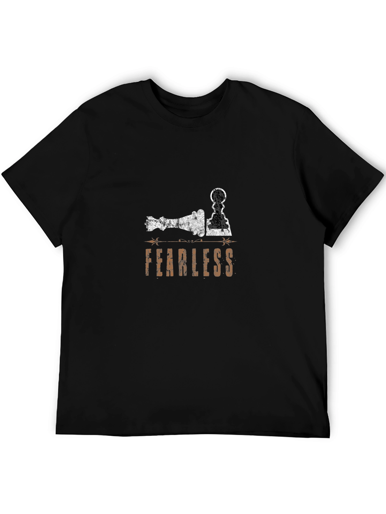 Black Fearless Chess Graphic Tee - Black view 5