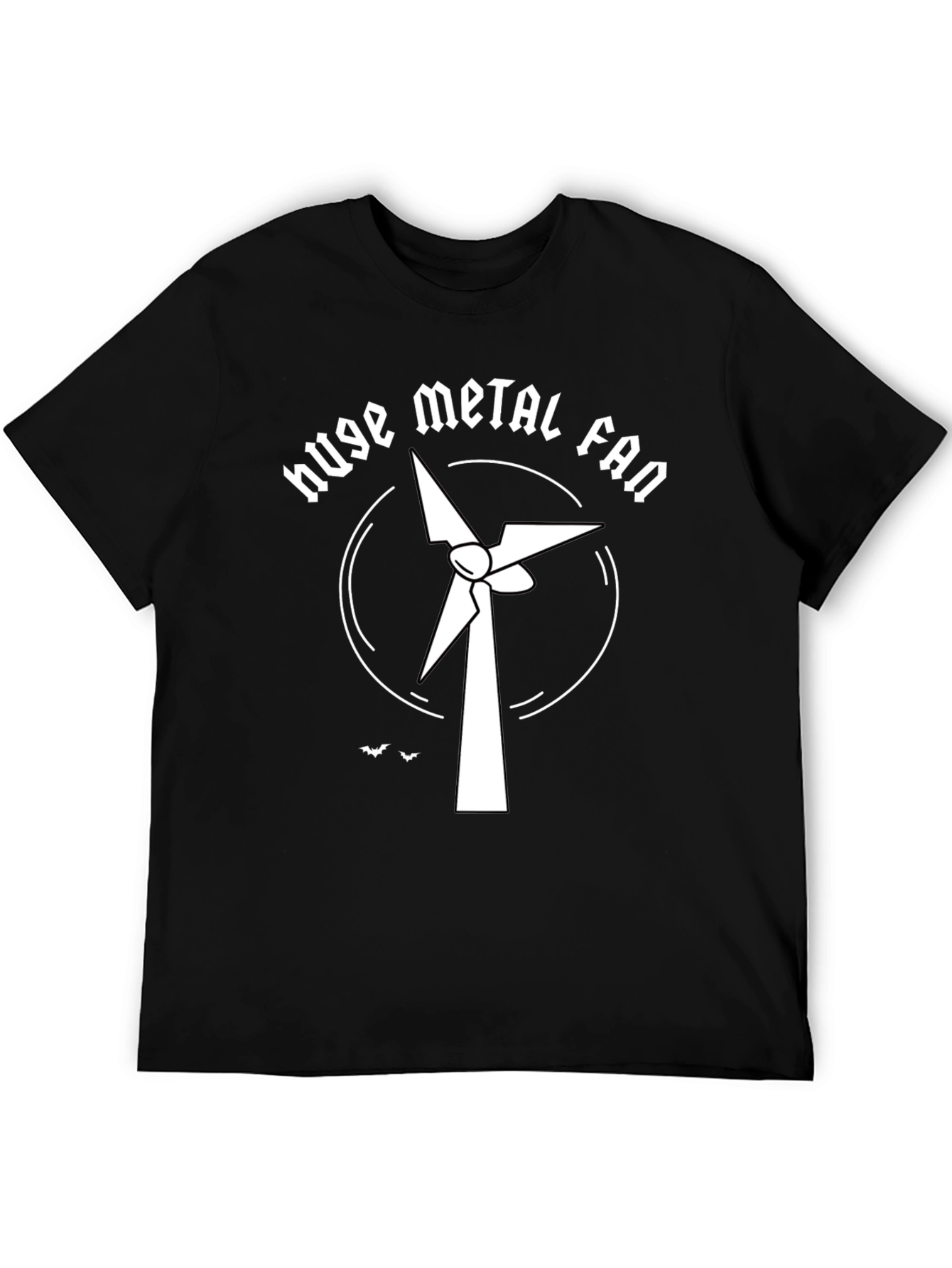 Black Huge Metal Fan T-Shirt - Black Graphic Tee view 5