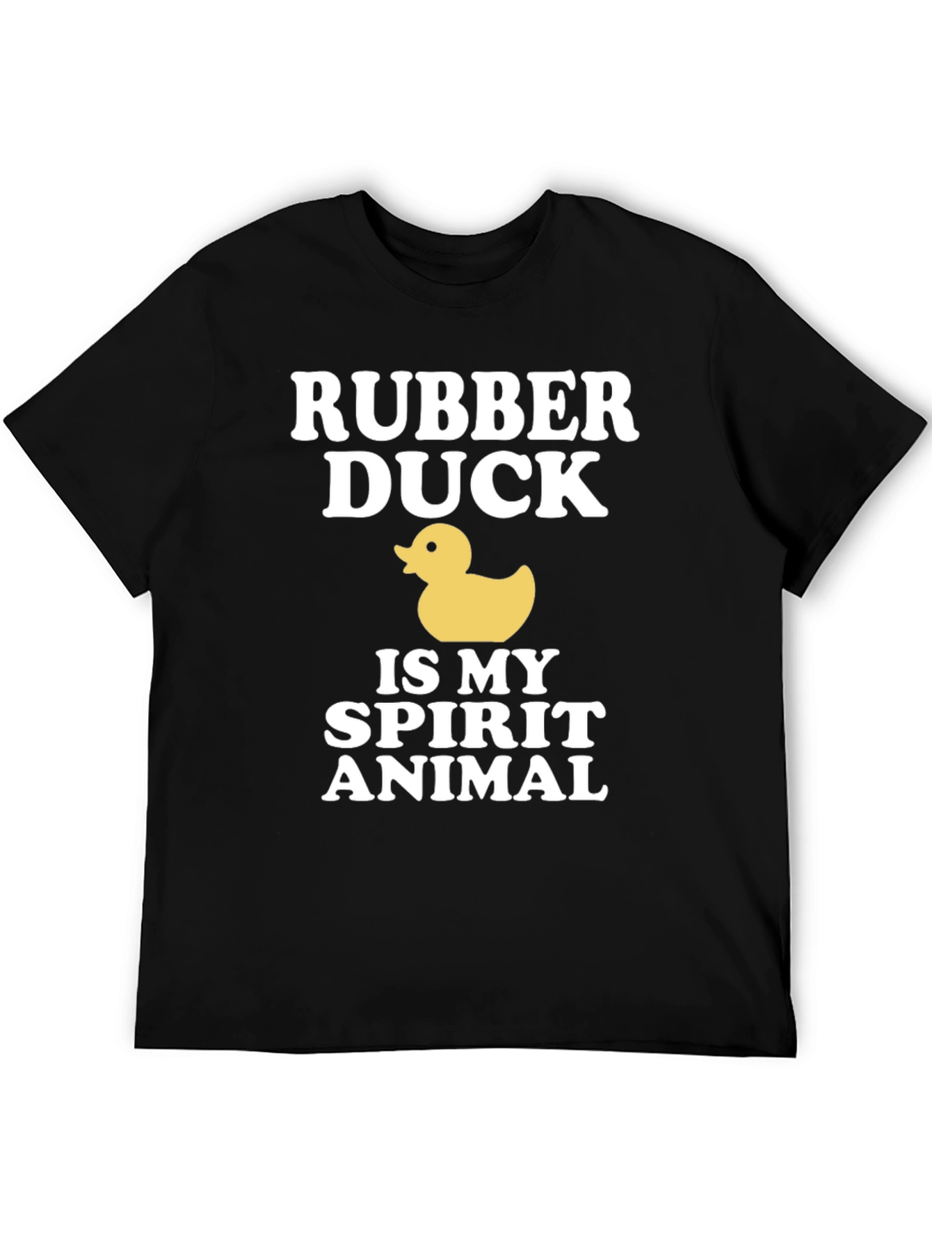 Black Rubber Duck Spirit Animal Graphic T-Shirt view 5
