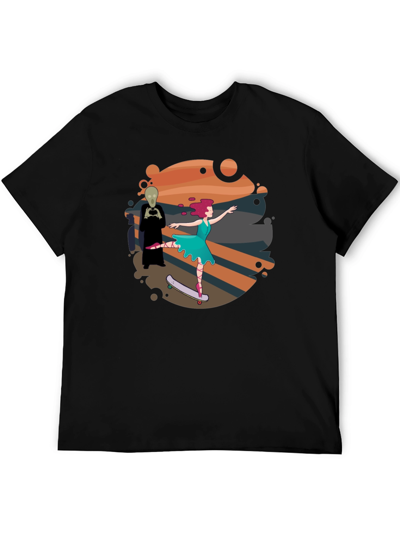 Black Ballet Skater Tee - Unique Graphic Design view 5