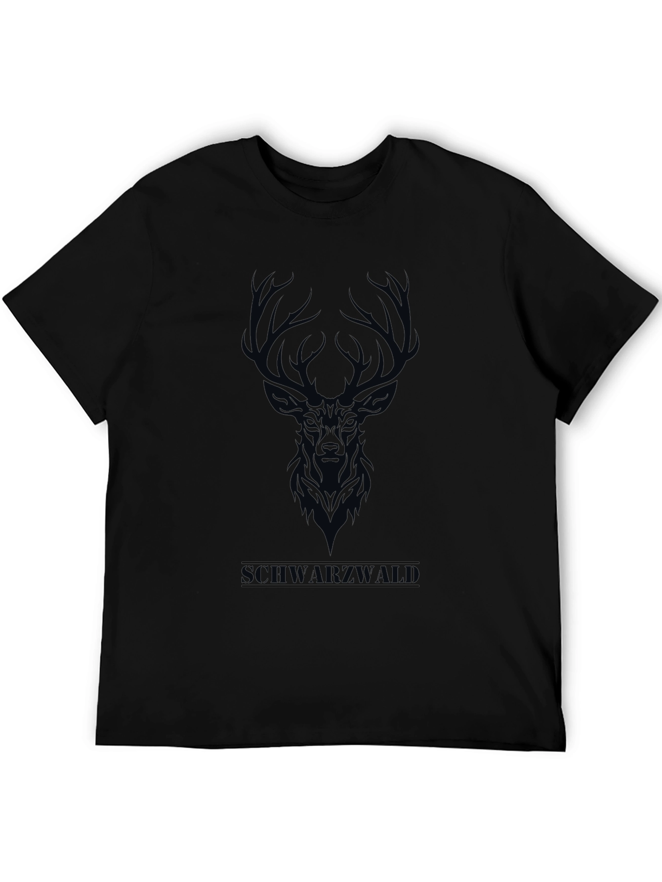 Black Stag Graphic Print Crew Neck T-Shirt view 5