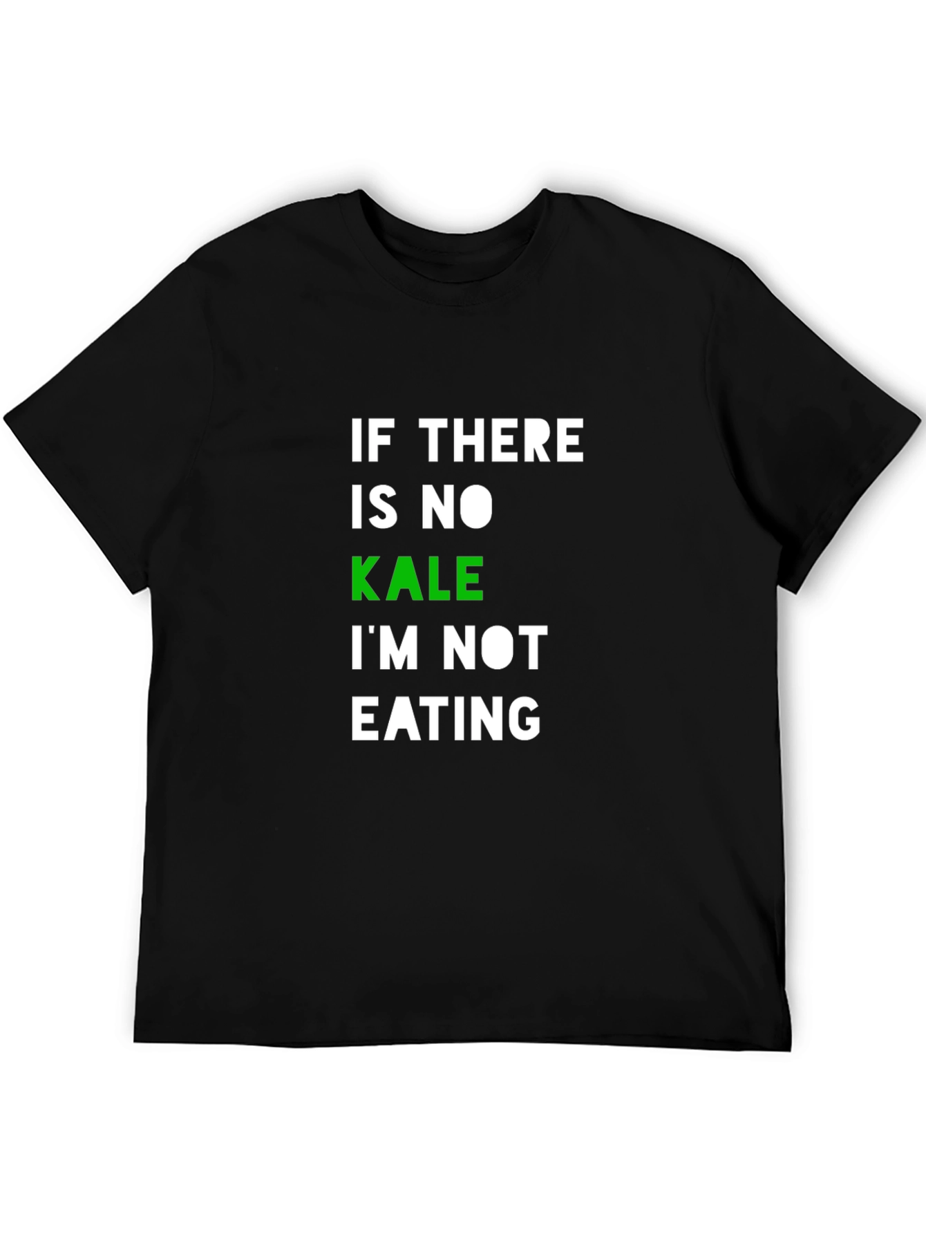 Black Kale Lover T-Shirt - Funny Vegan Tee view 5