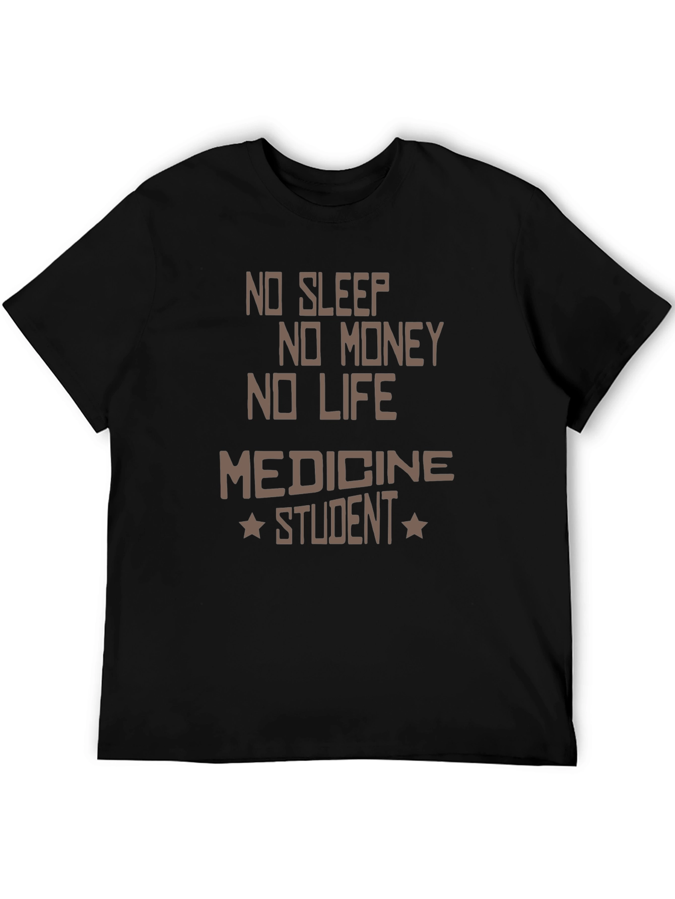 Black No Sleep Medicine Student Graphic Tee view 5