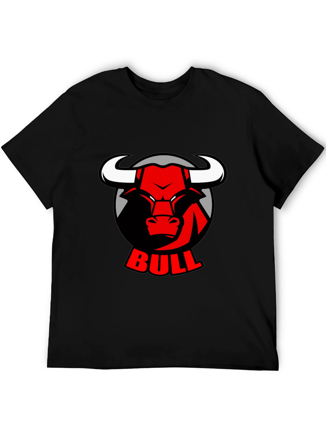 Black Bold Bull Graphic Tee - Black Cotton T-Shirt view 5