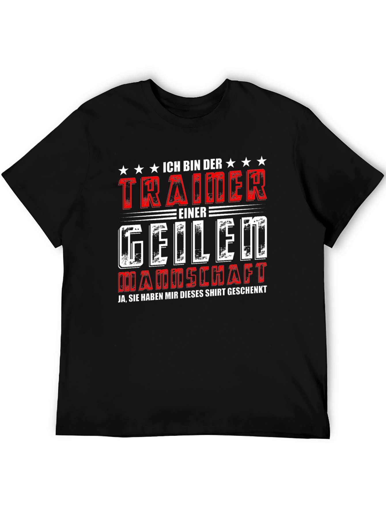 Black Funny German Trainer T-Shirt "I'm the Trainer" view 5