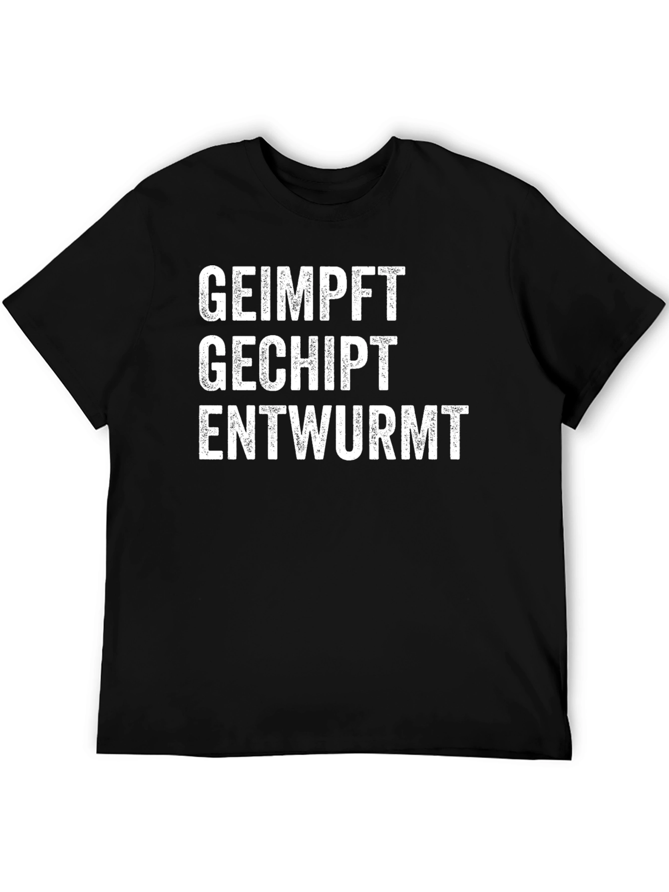Black Geimpft Gechipt Entwurmt T-Shirt view 5
