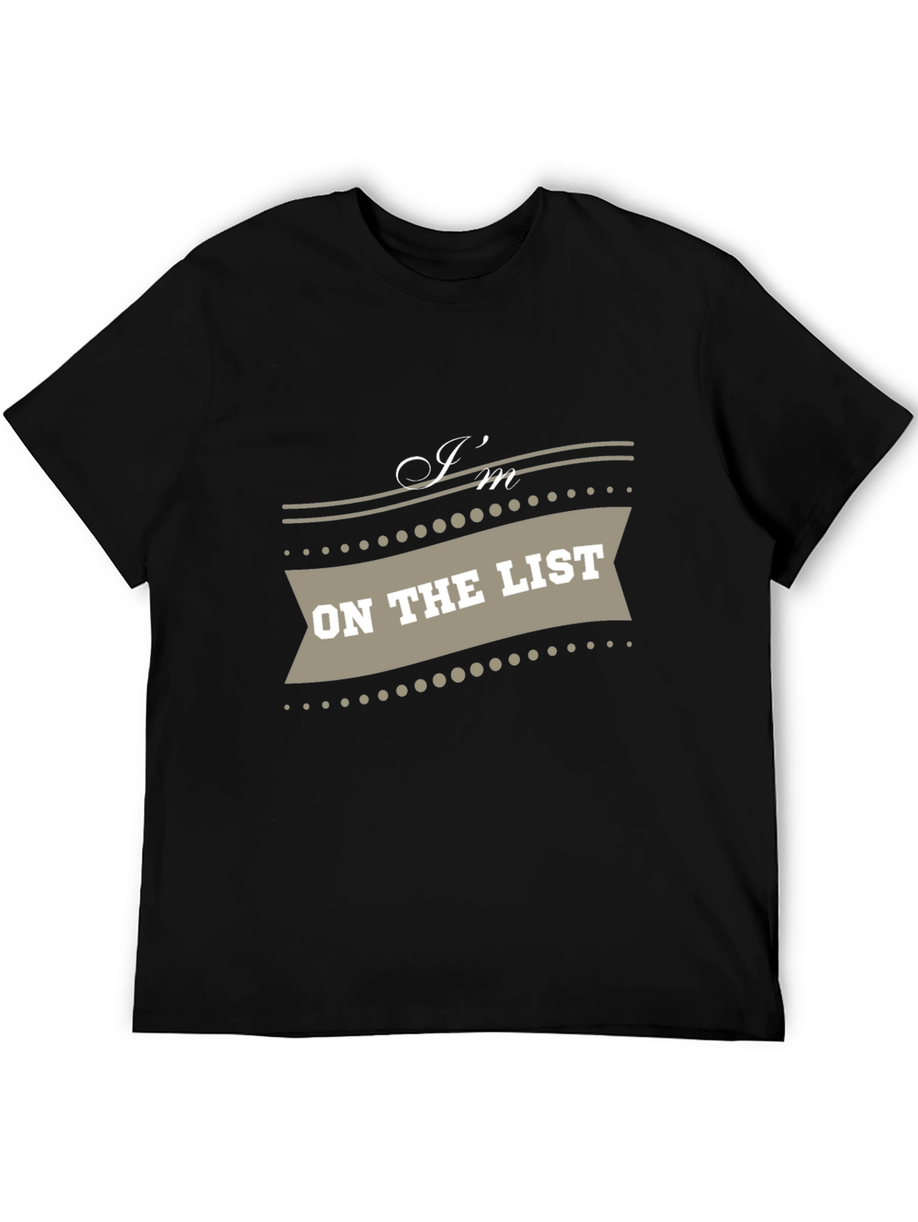 Black I'm on the List Graphic Tee - Trendy Casual Wear view 5