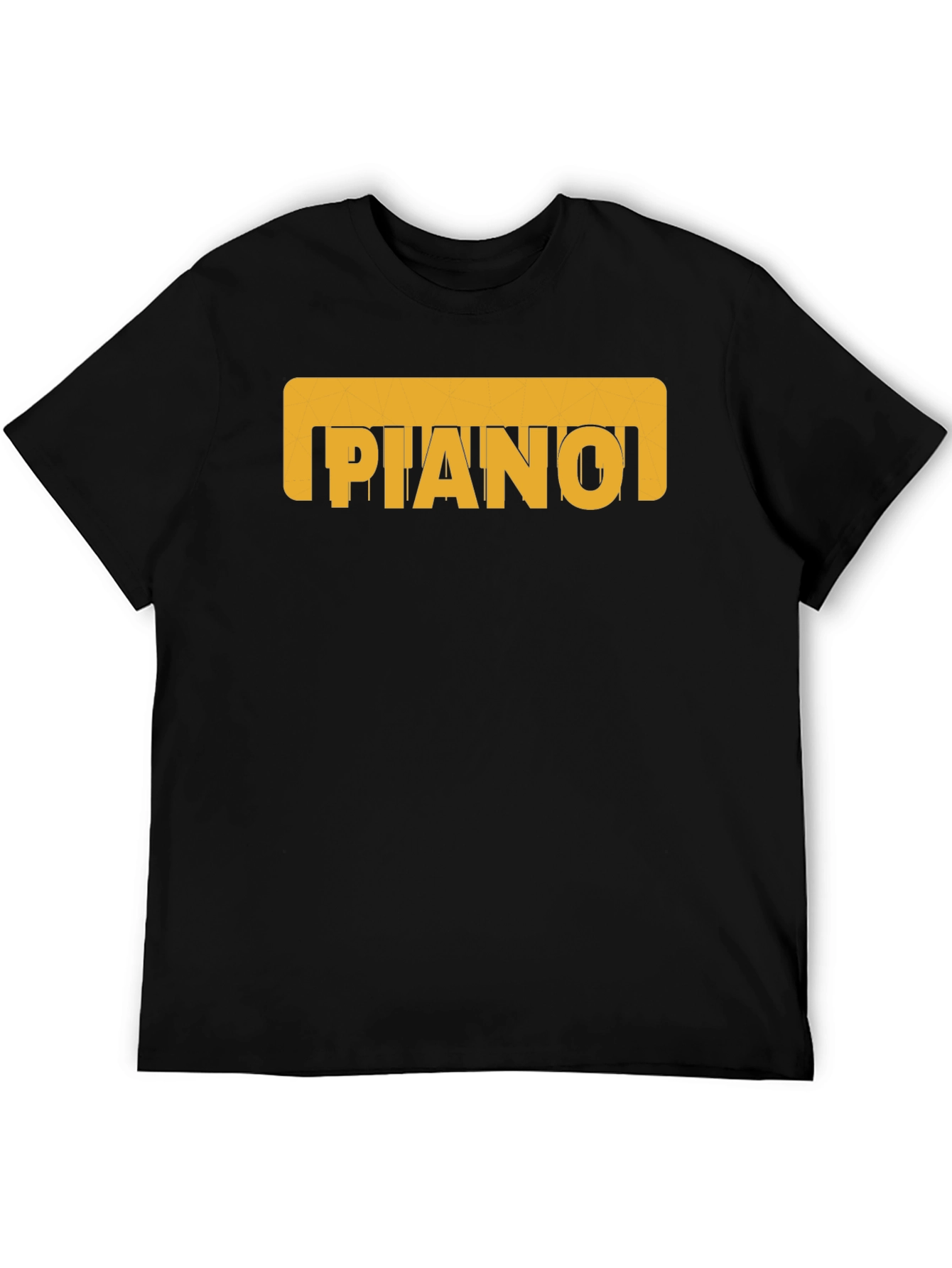 Black Piano Graphic Tee - Black Cotton Blend Comfort view 5