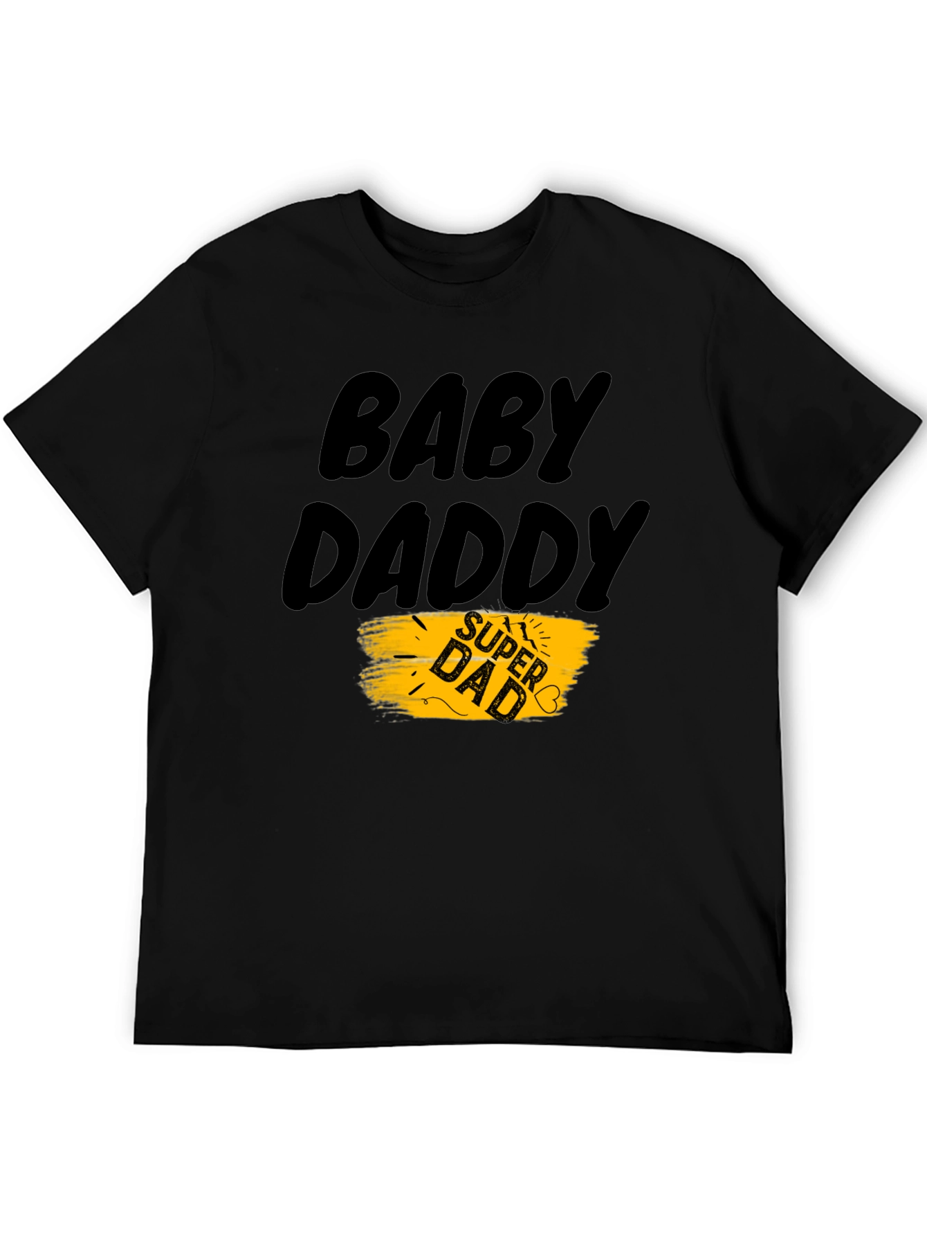 Black Baby Daddy Super Dad T-Shirt view 5