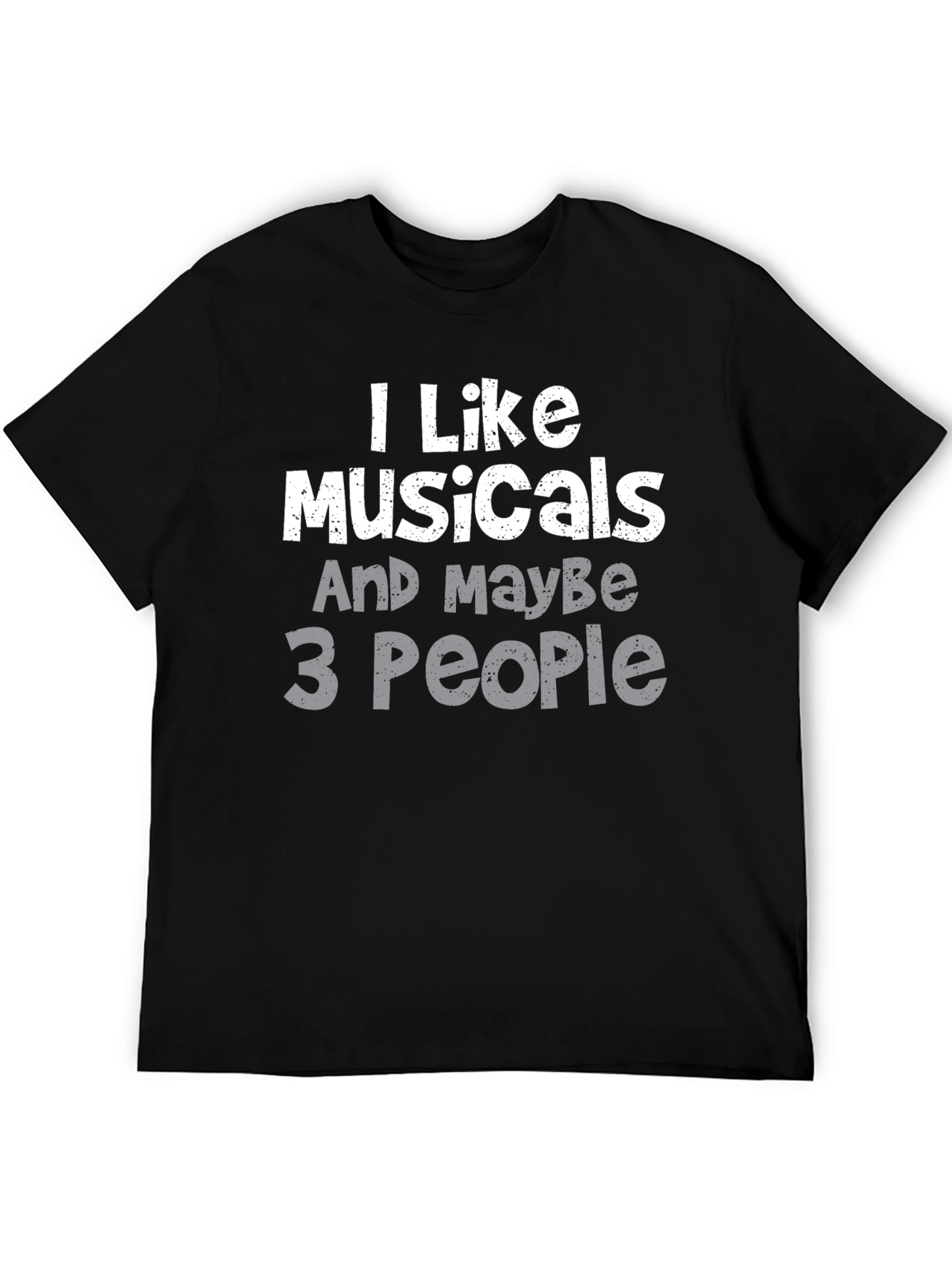 Black I Like Musicals T-Shirt Funny Introvert Tee view 5