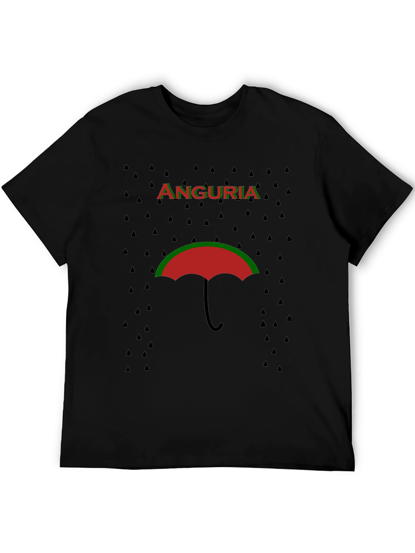 Black Anguria Umbrella T-Shirt - Unique Graphic Tee view 5