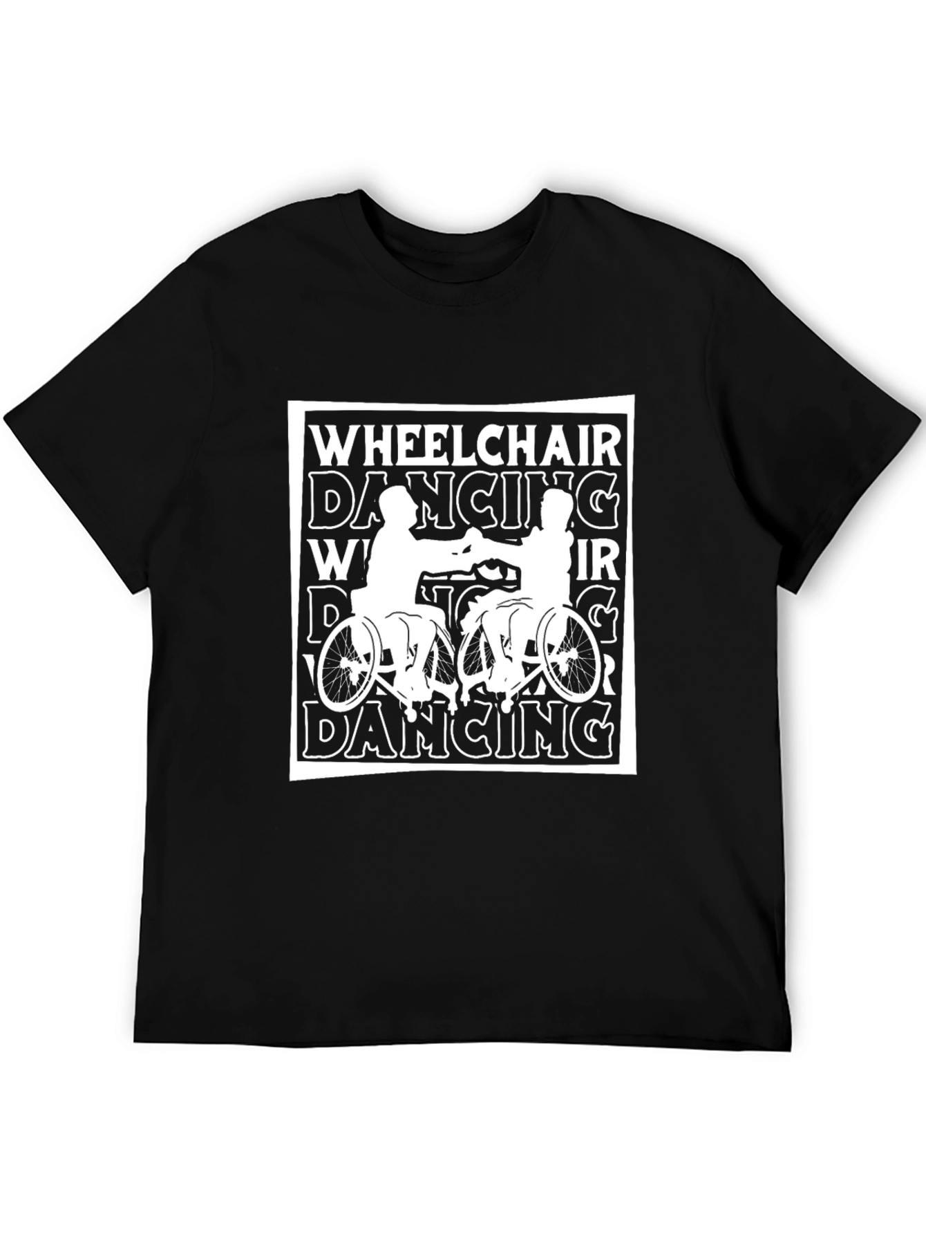 Black Wheelchair Dancing Graphic Tee - Black view 5
