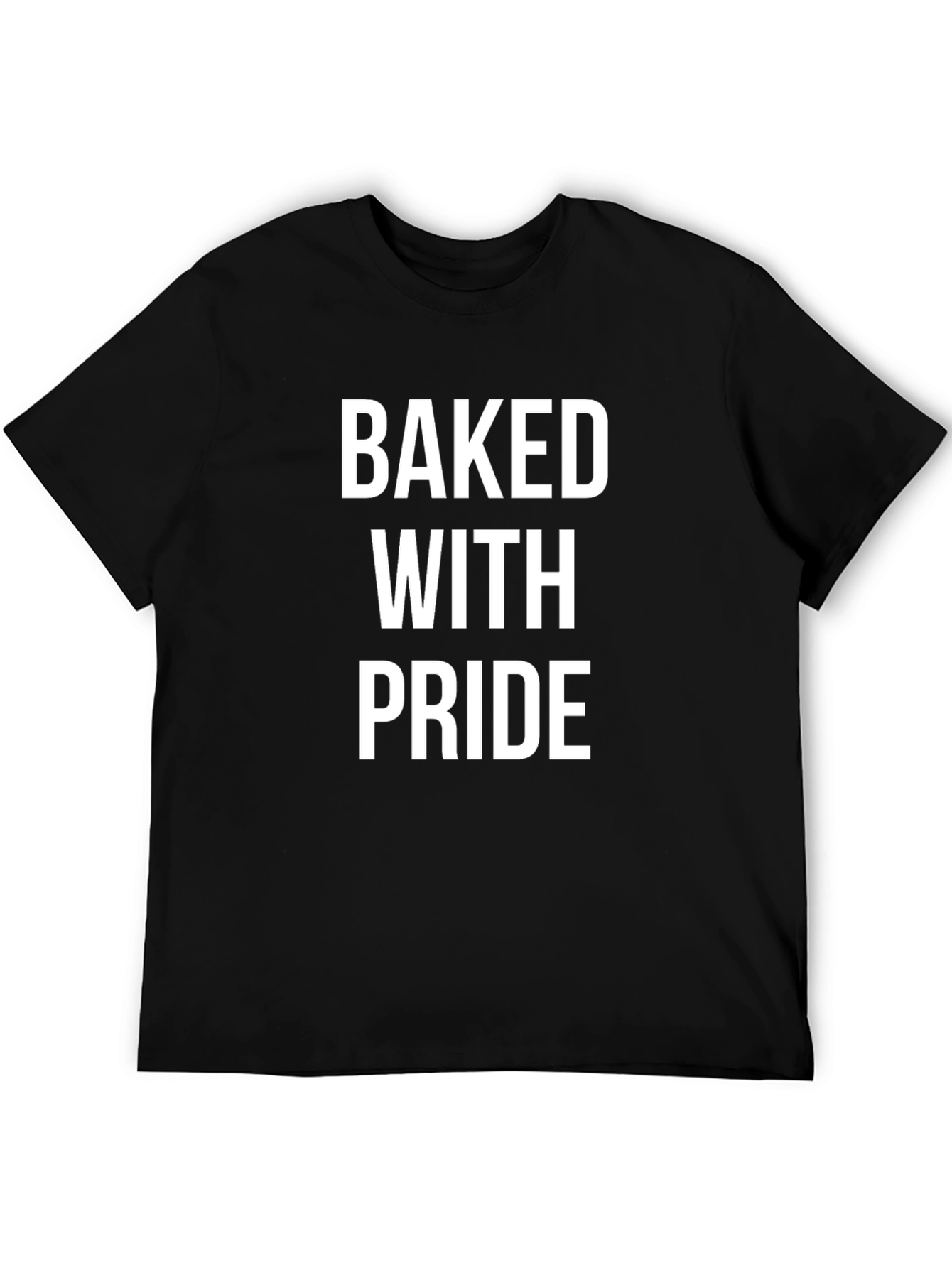 Black Baked With Pride Graphic Tee - Black Cotton Blend view 5