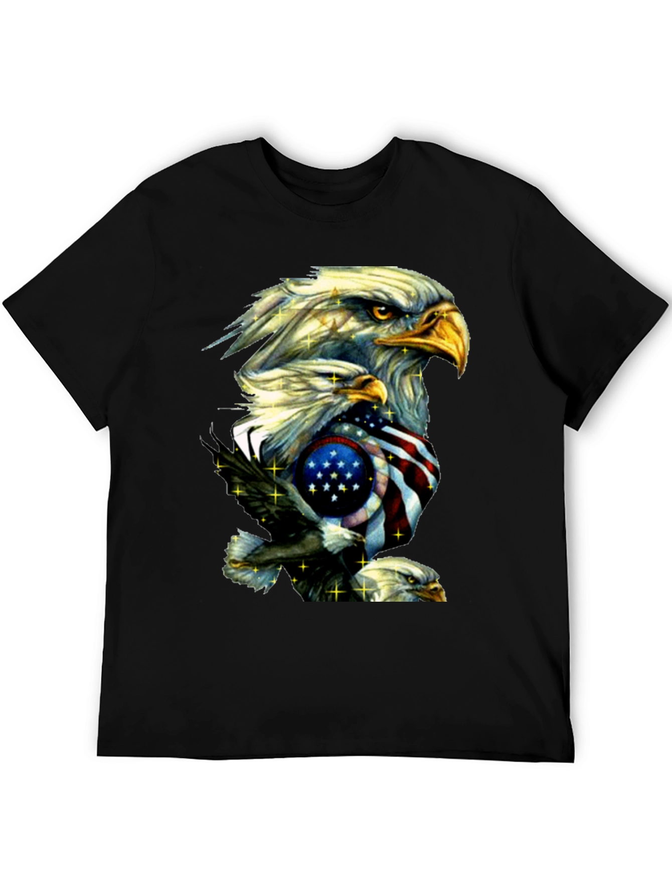 Black American Eagle Graphic Print T-Shirt view 5