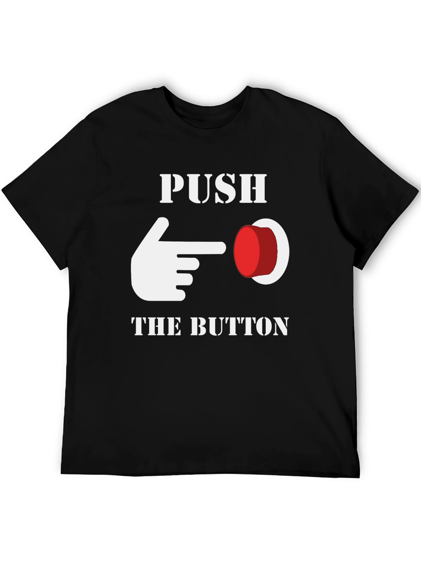 Black Push The Button Graphic Tee view 5
