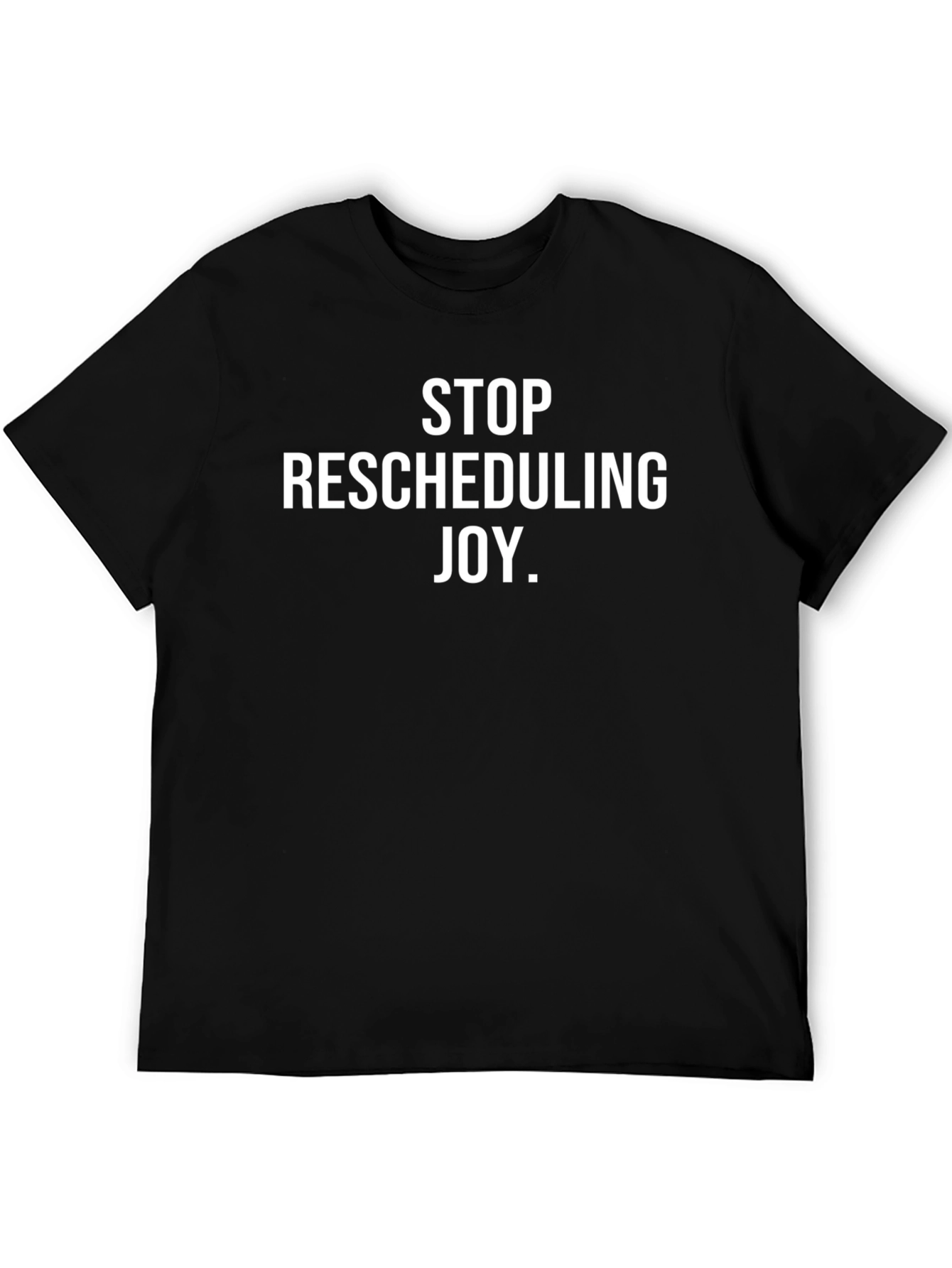 Black Stop Rescheduling Joy Graphic Tee - Black view 5