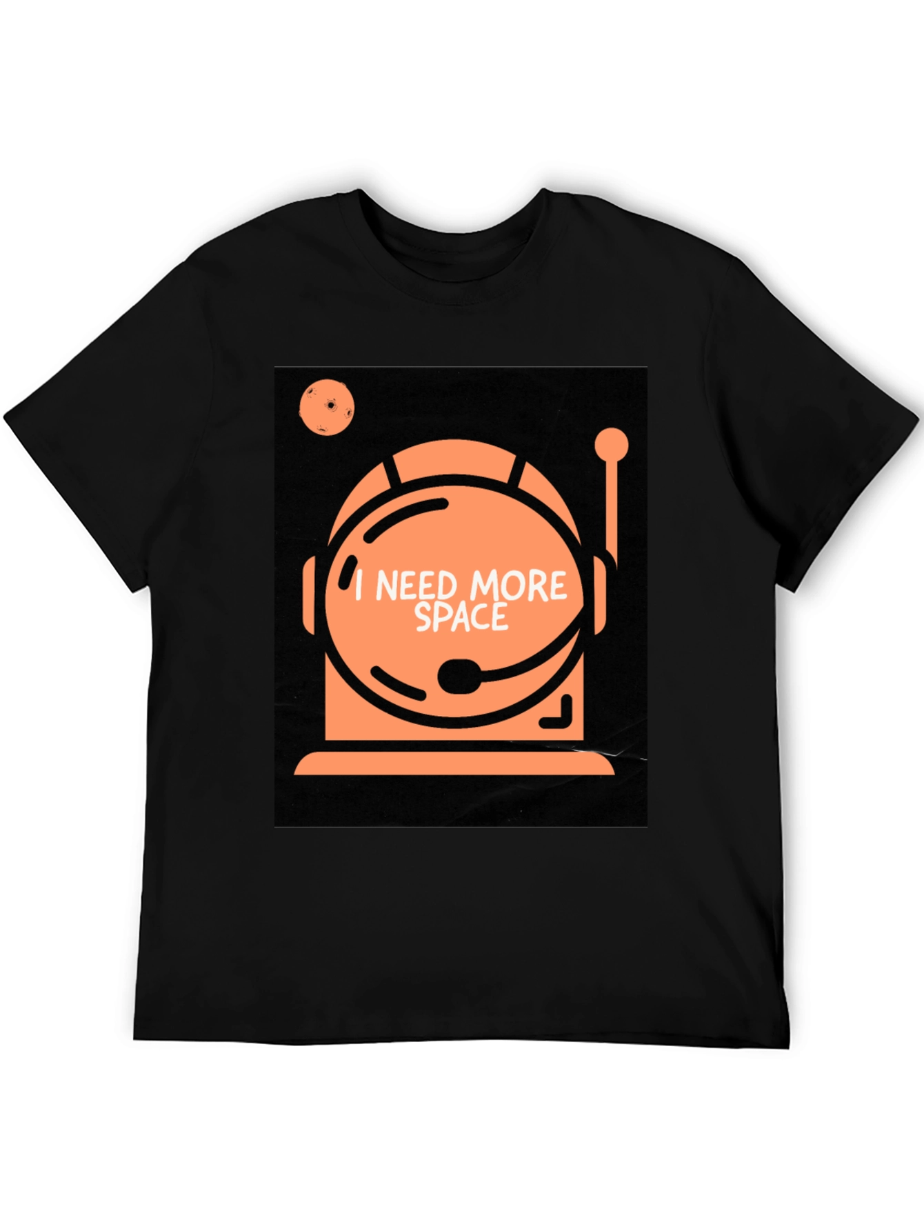 Black I Need More Space T-Shirt - Astronaut Graphic Tee view 5