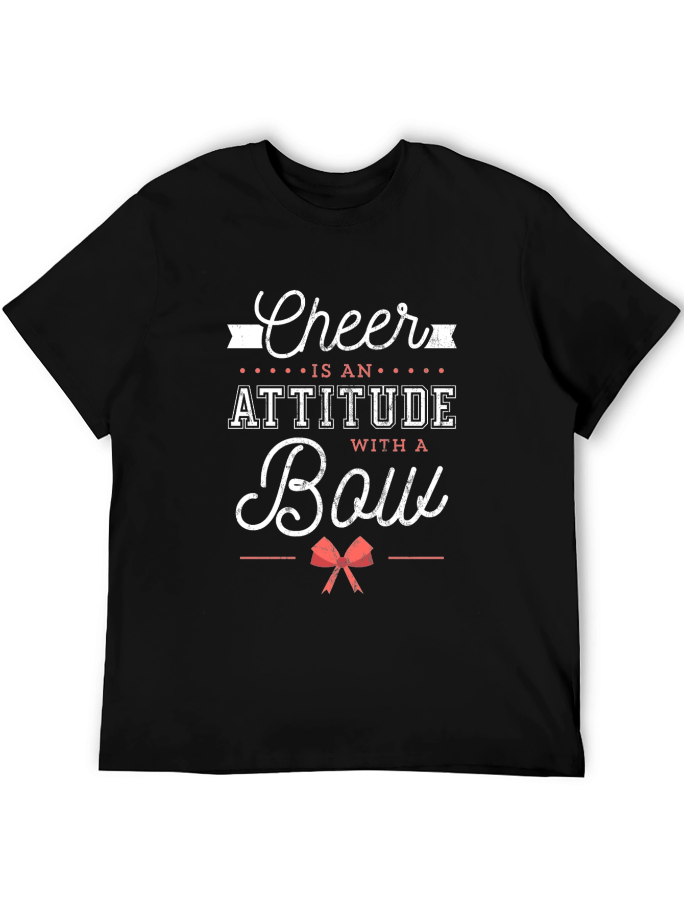 Black Cheer Attitude Bow Graphic Tee view 5