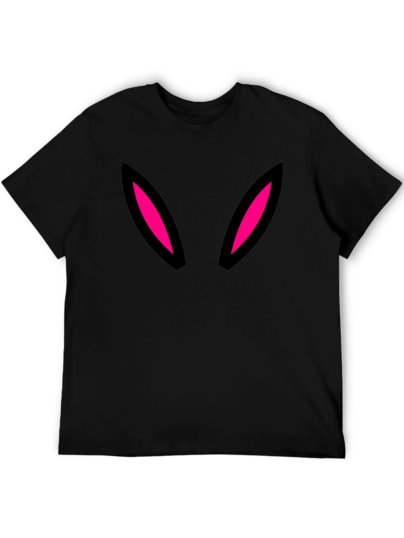 Black Bunny Ears Graphic Black T-Shirt view 5
