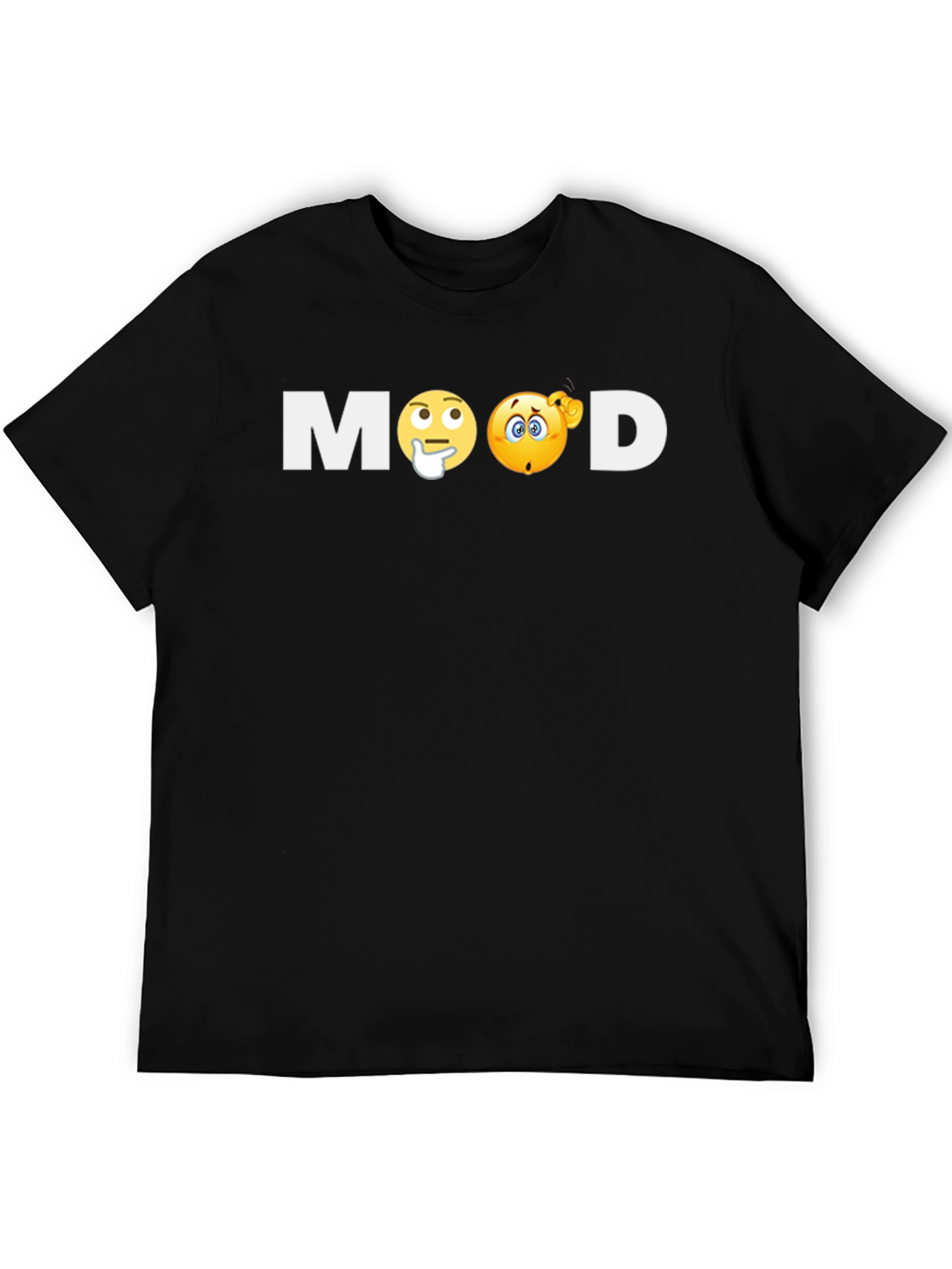 Black Mood Emoji Graphic T-Shirt - Soft Cotton Blend view 5