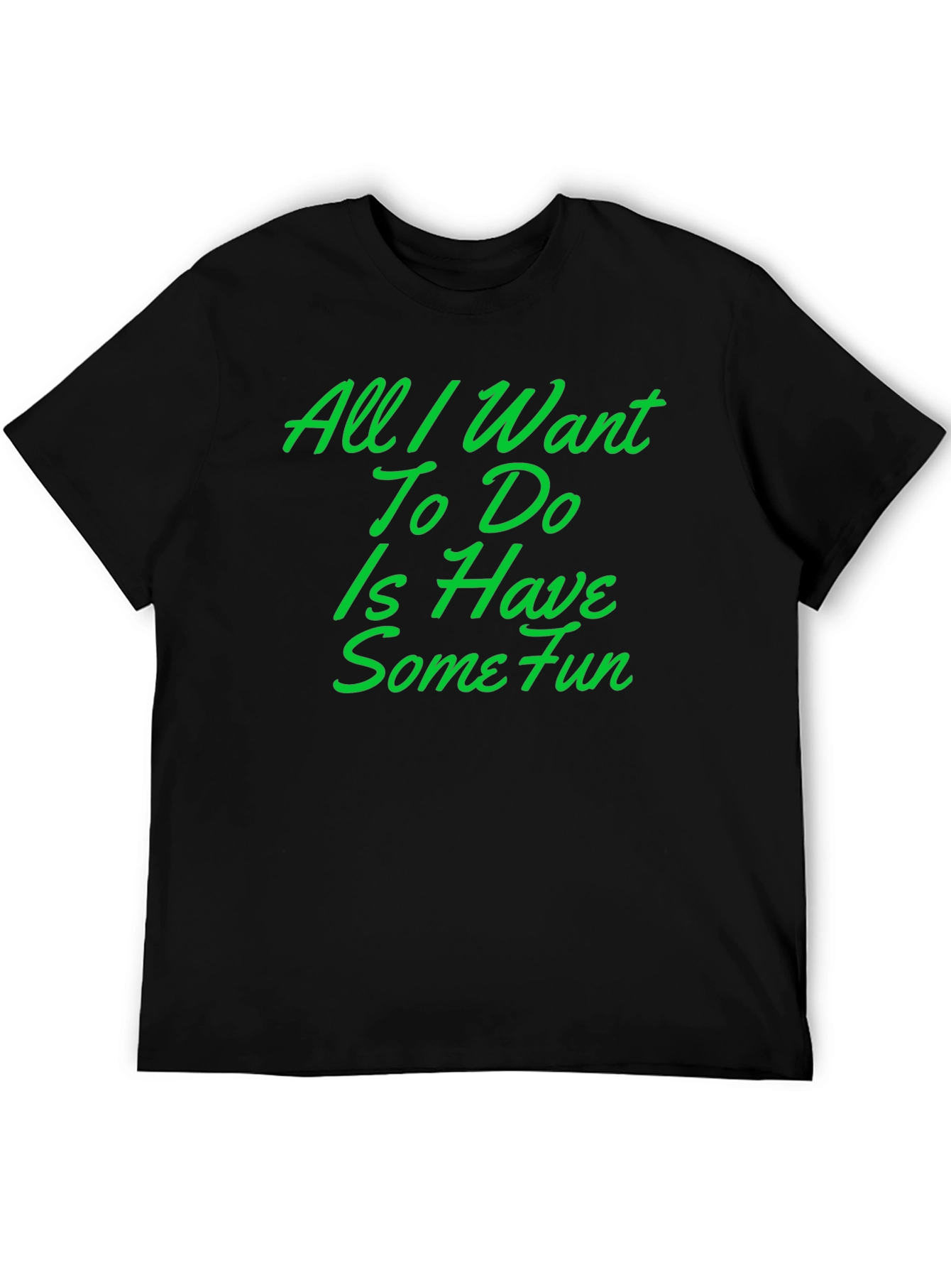 Black Fun T-Shirt: All I Want To Do Is Have Some Fun view 5