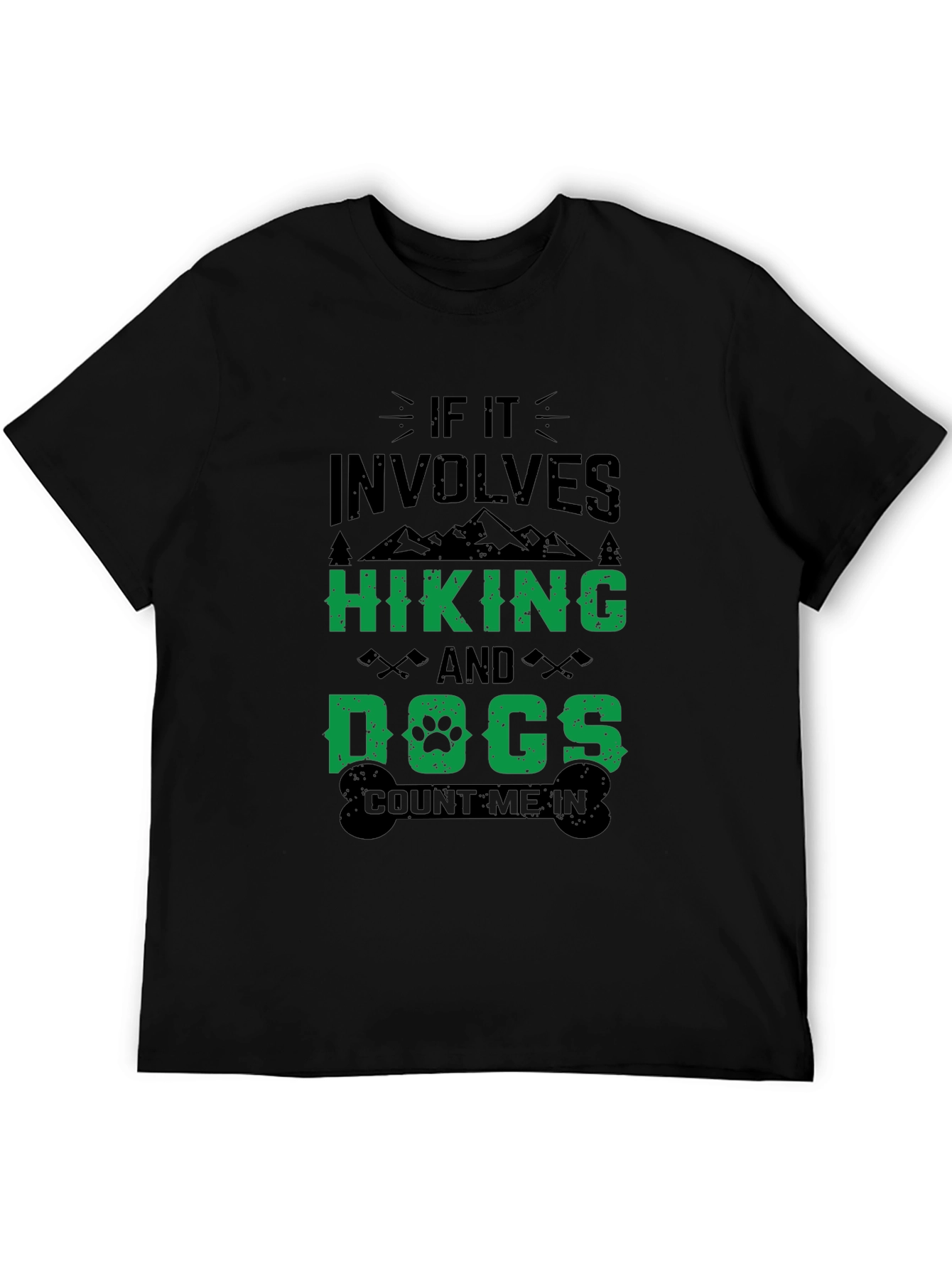 Black Hiking Dogs T-Shirt - Adventure Ready view 5