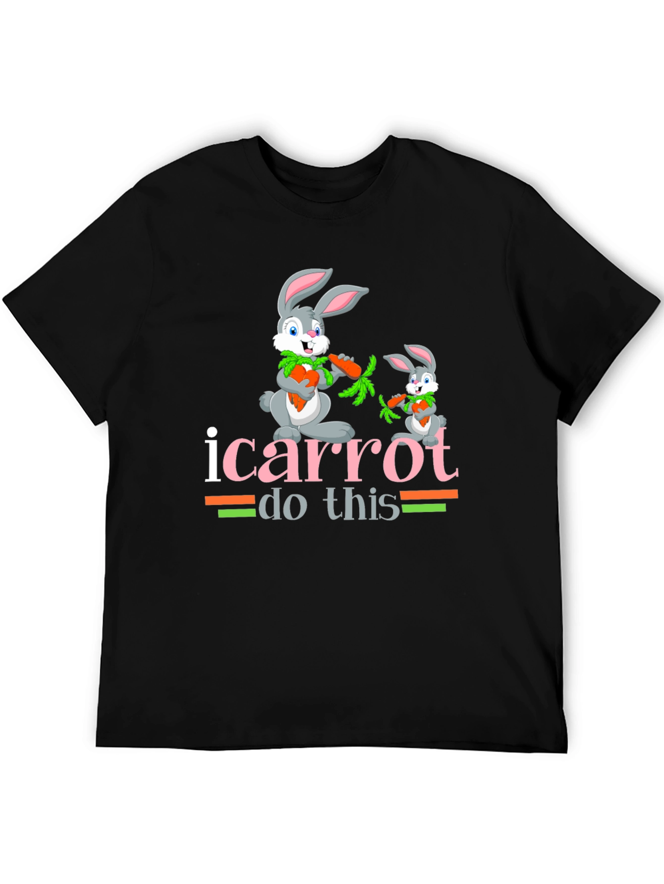 Black I Carrot Do This T-Shirt Bunny Tee view 5