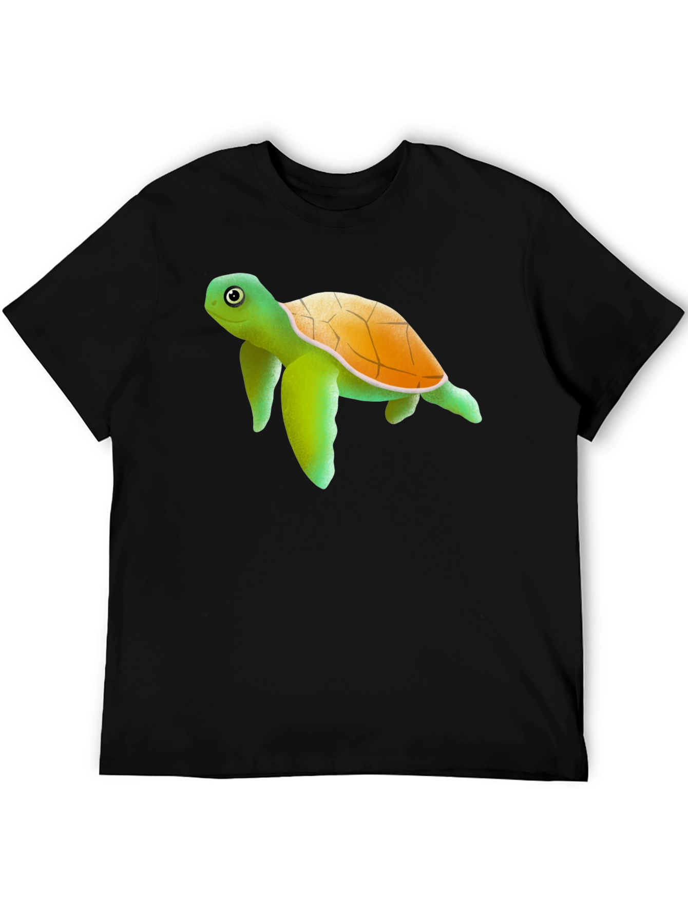 Black Turtle Graphic Tee - Cute Animal Print Shirt view 5